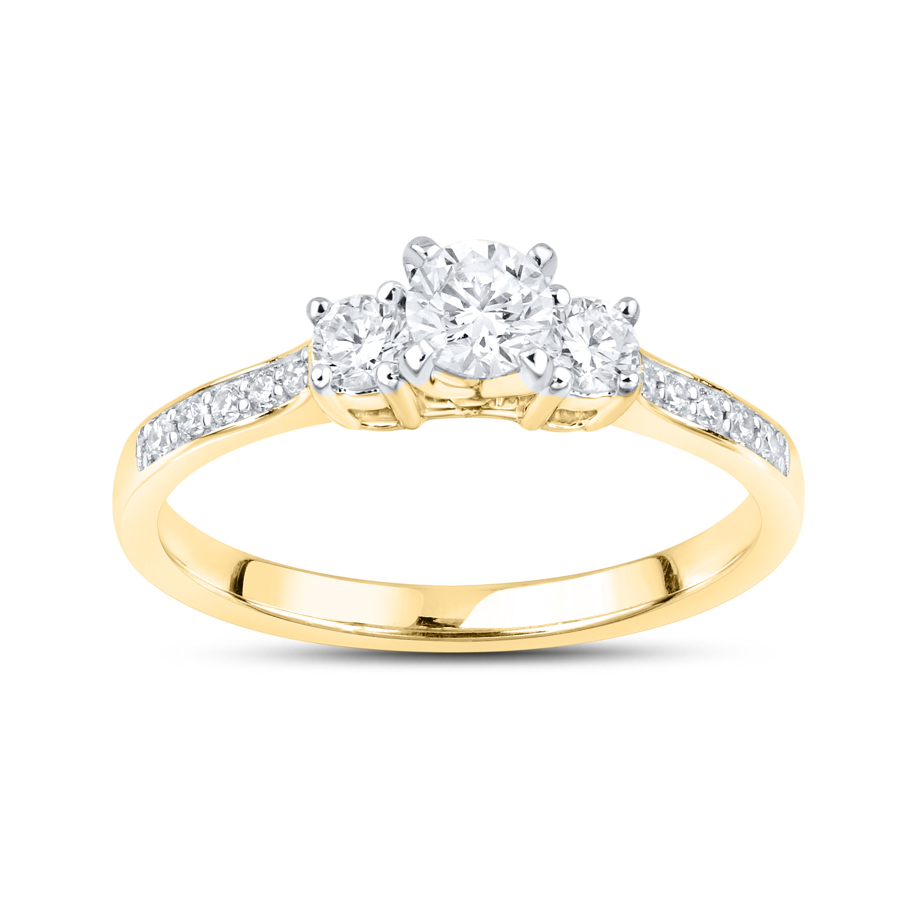 14kt Yellow Gold 0.56 CTW Lab Diamond Engagement Ring