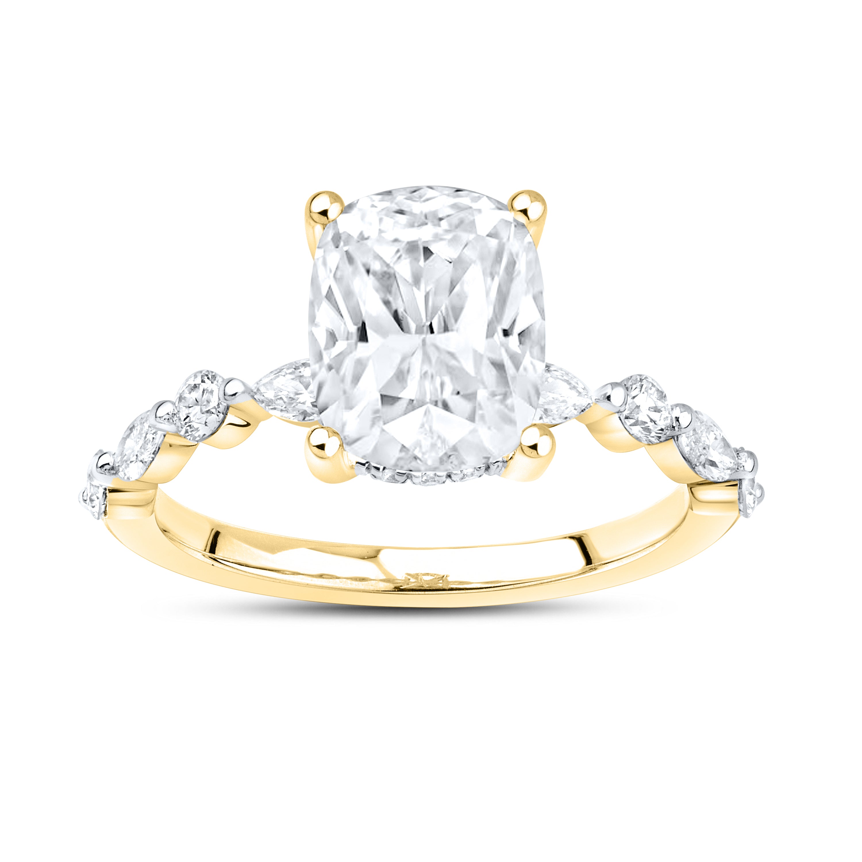 14kt Yellow Gold 2.50 CTW Lab Diamond Engagement Ring