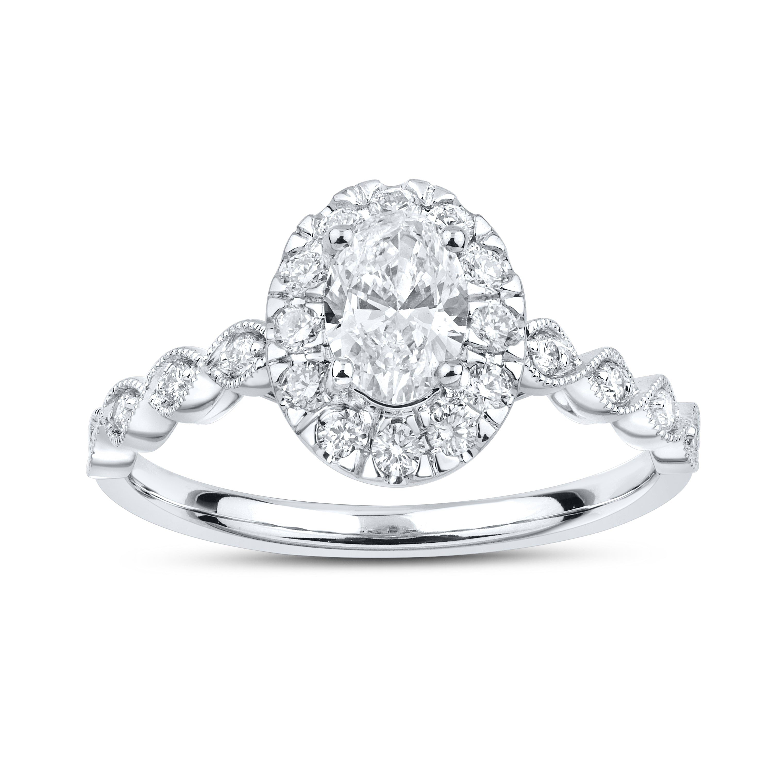 14kt White Gold 0.80 CTW Lab Diamond Engagement Ring