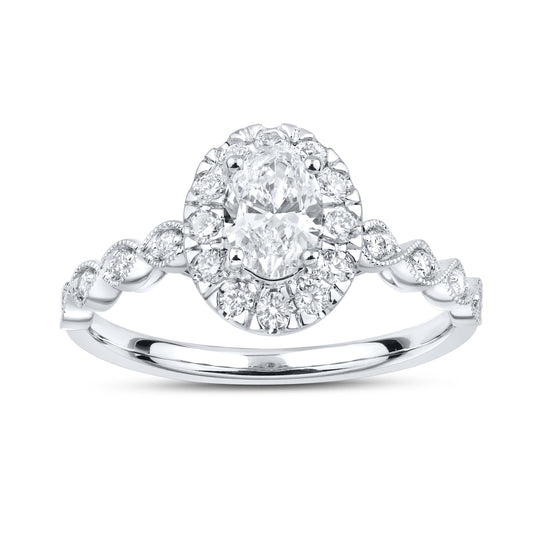 14kt White Gold 0.80 CTW Lab Diamond Engagement Ring