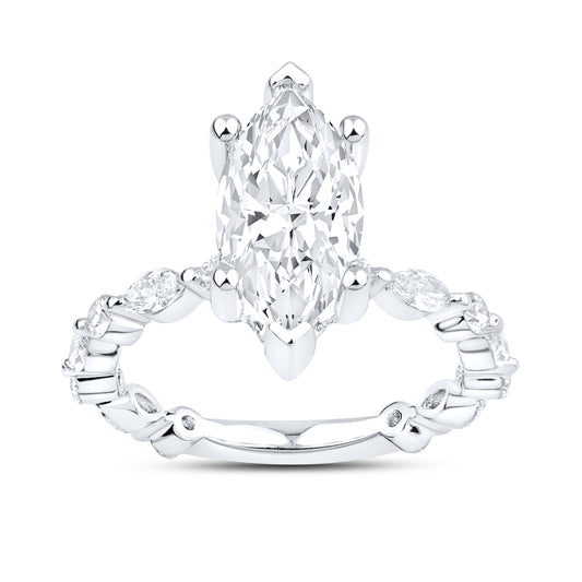 14kt White Gold 3.72 CTW Lab Diamond Engagement Ring