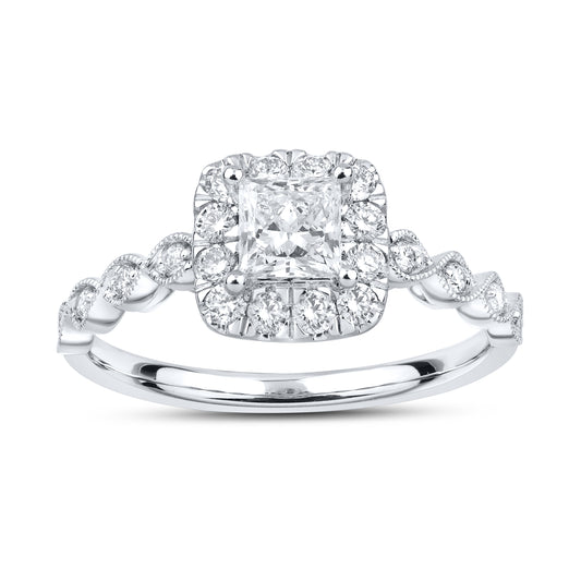 14kt White Gold 0.60 CTW Lab Diamond Engagement Ring