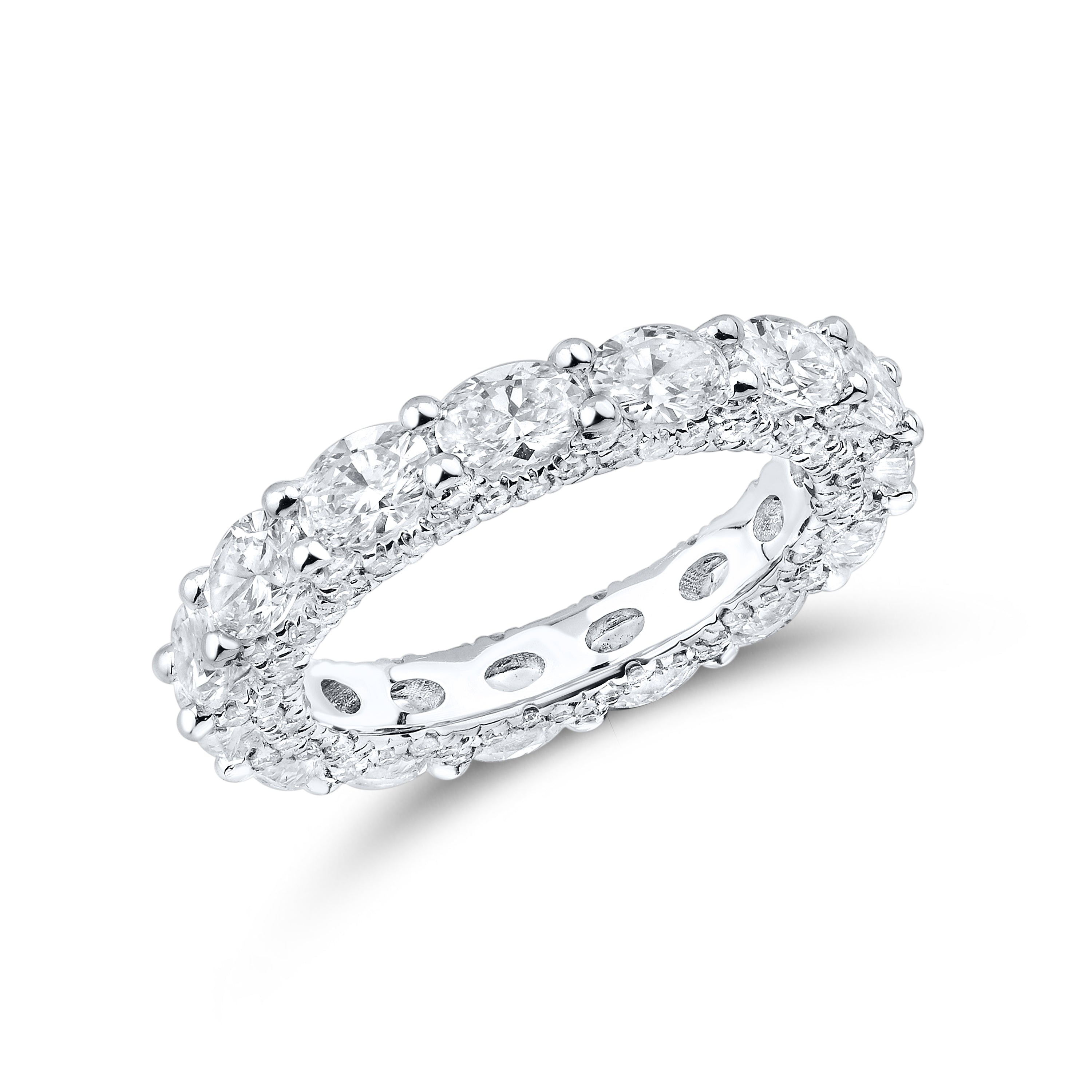 14kt White Gold 3.63 CTW Lab Diamond Ladies Band