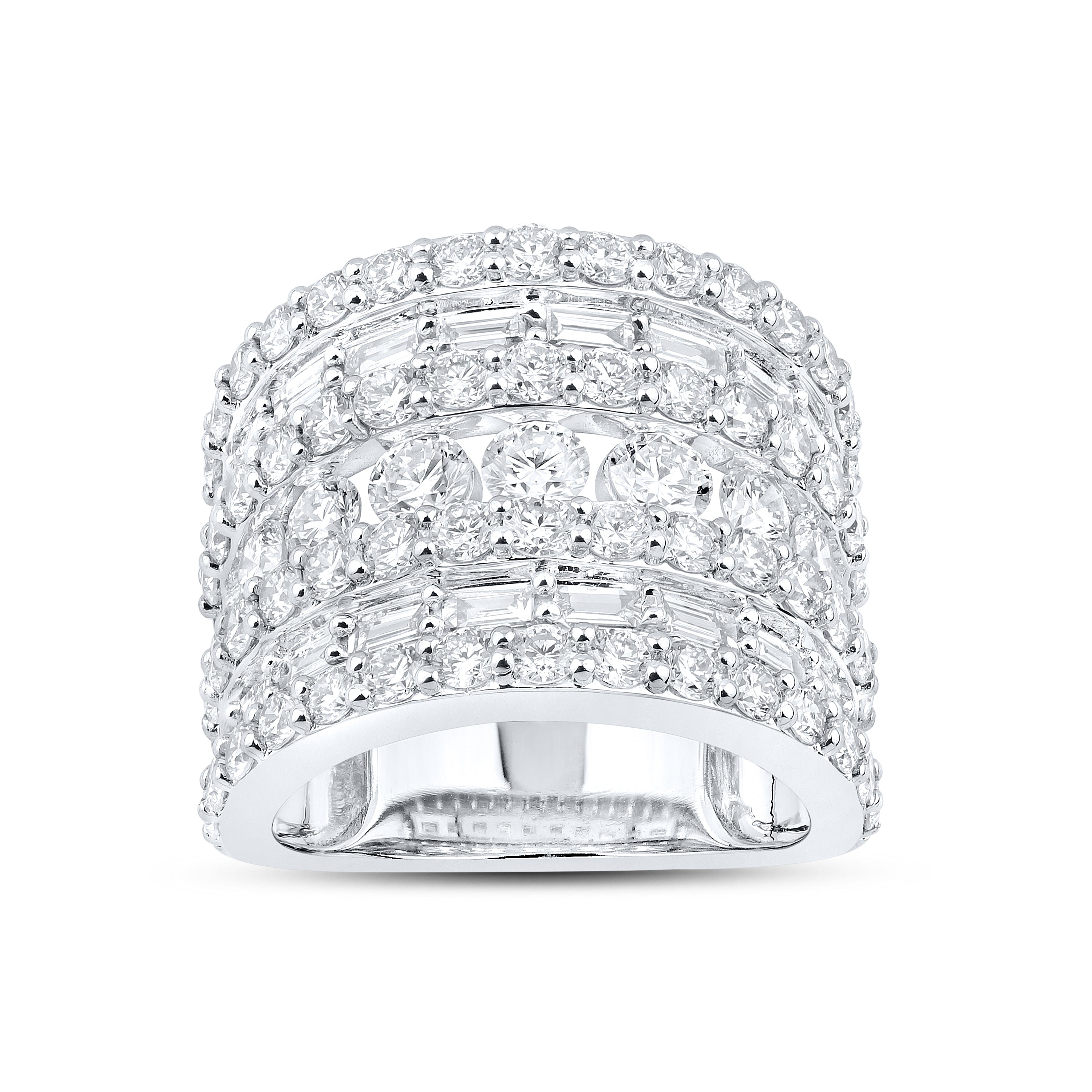 14KT WHITE GOLD 4.31 CTW LADIES LAB DIAMOND BAND