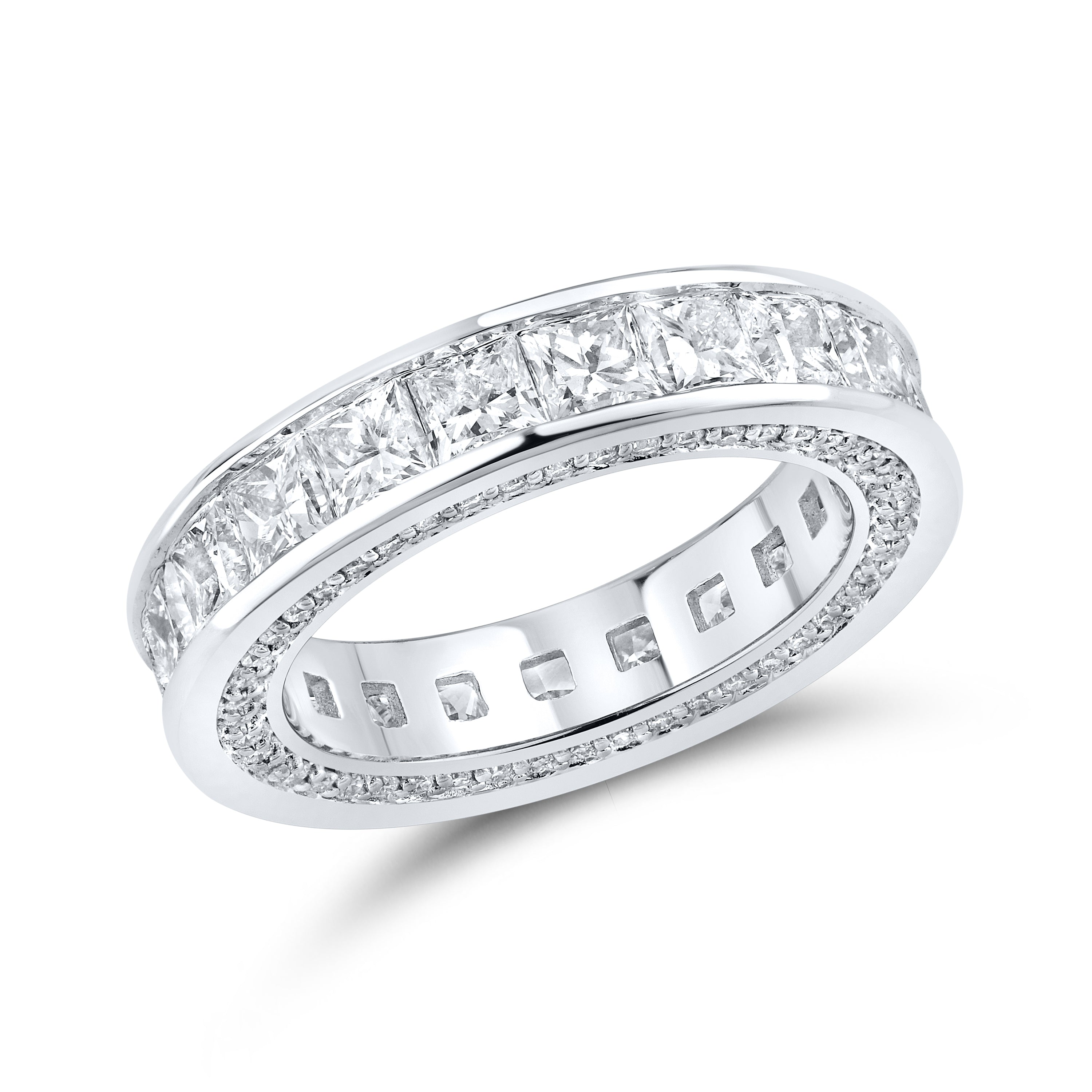 14kt White Gold 5.50 CTW Lab Diamond Ladies Band