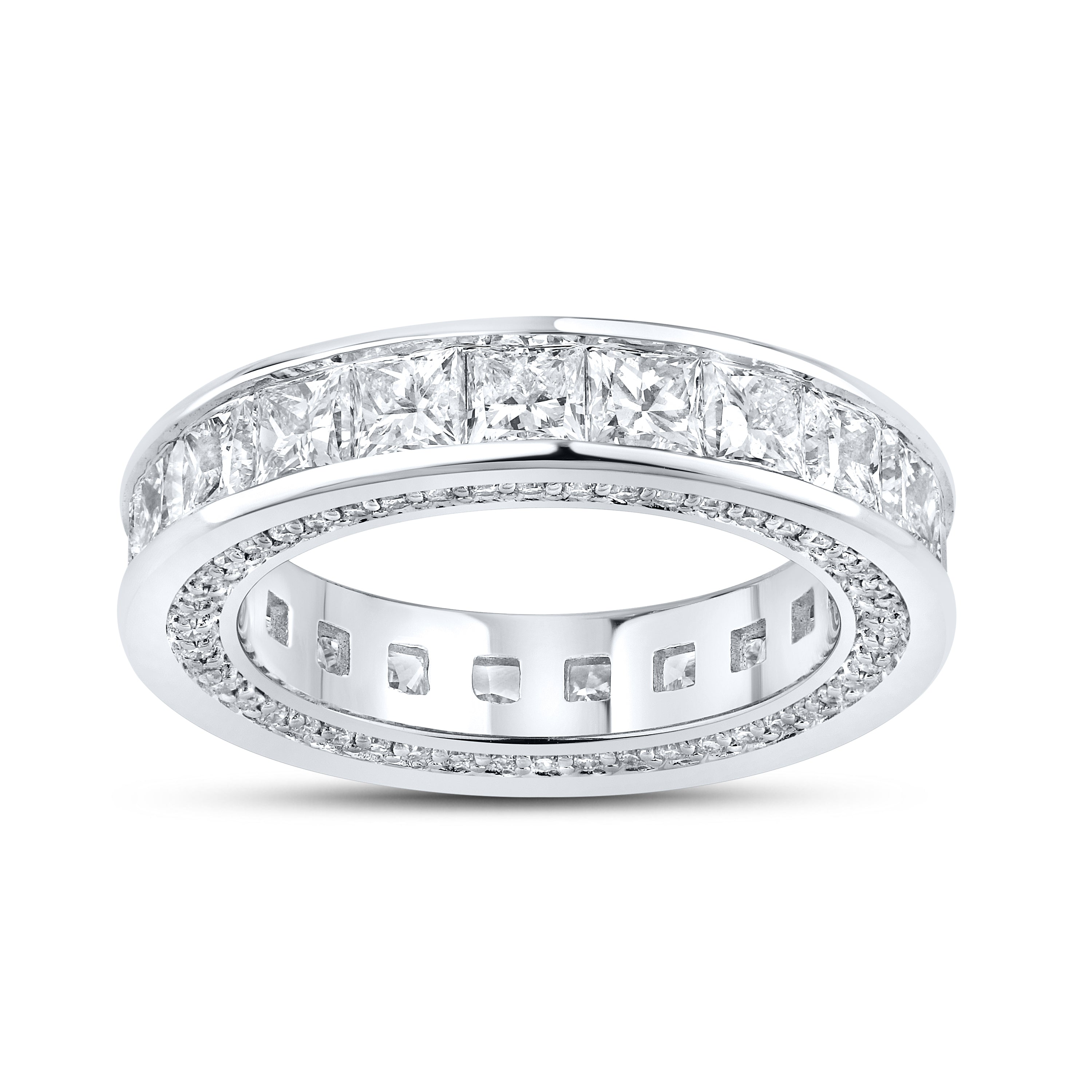 14kt White Gold 5.50 CTW Lab Diamond Ladies Band