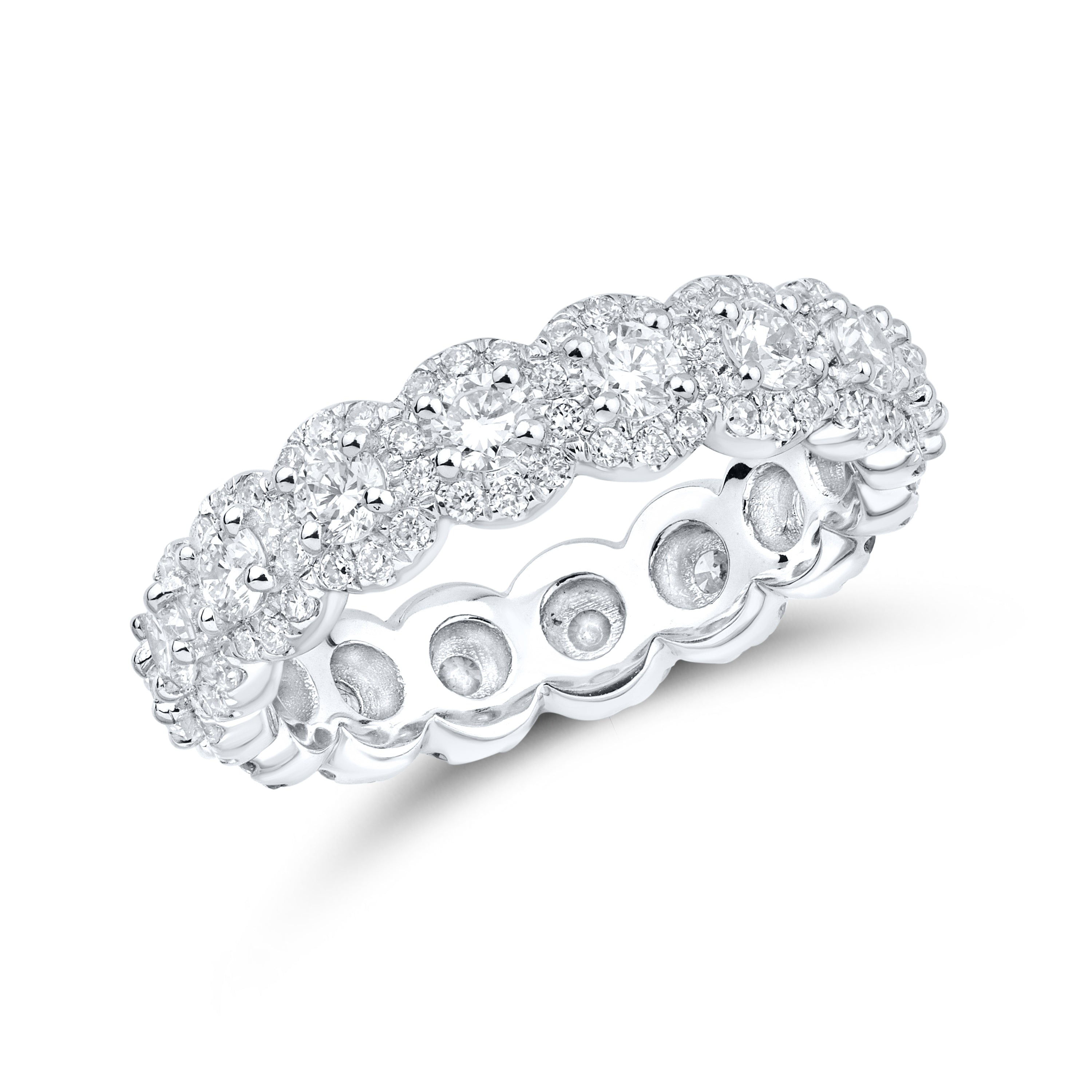 14kt White Gold 2.00 CTW Lab Diamond Ladies Eternity Band