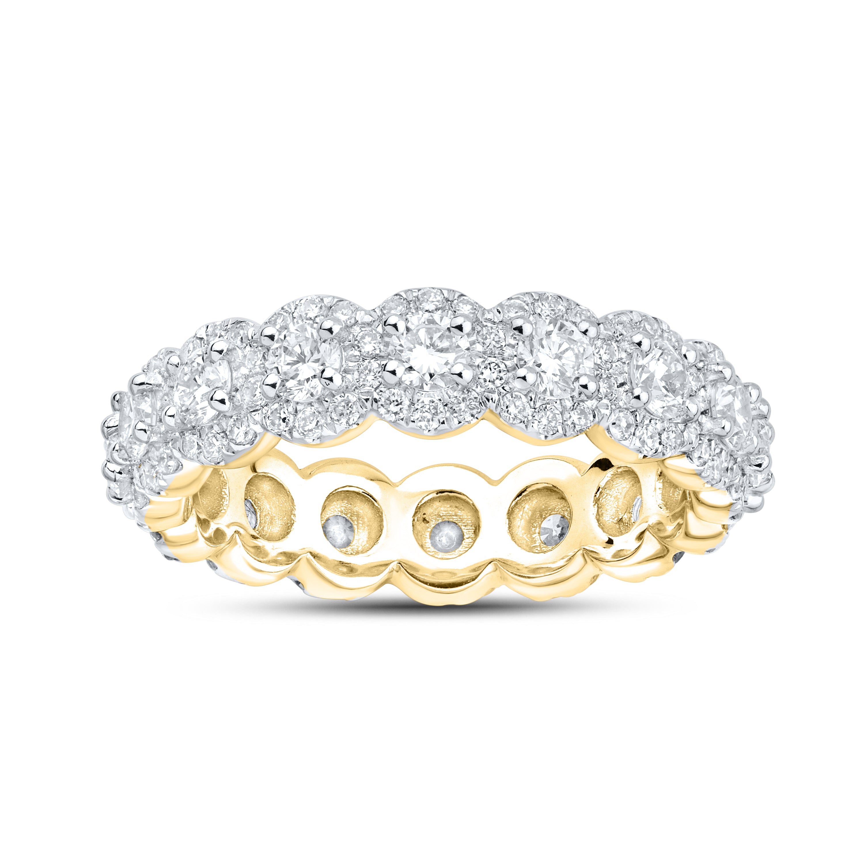 14kt Yellow Gold 2.00 CTW Lab Diamond Ladies Eternity Band