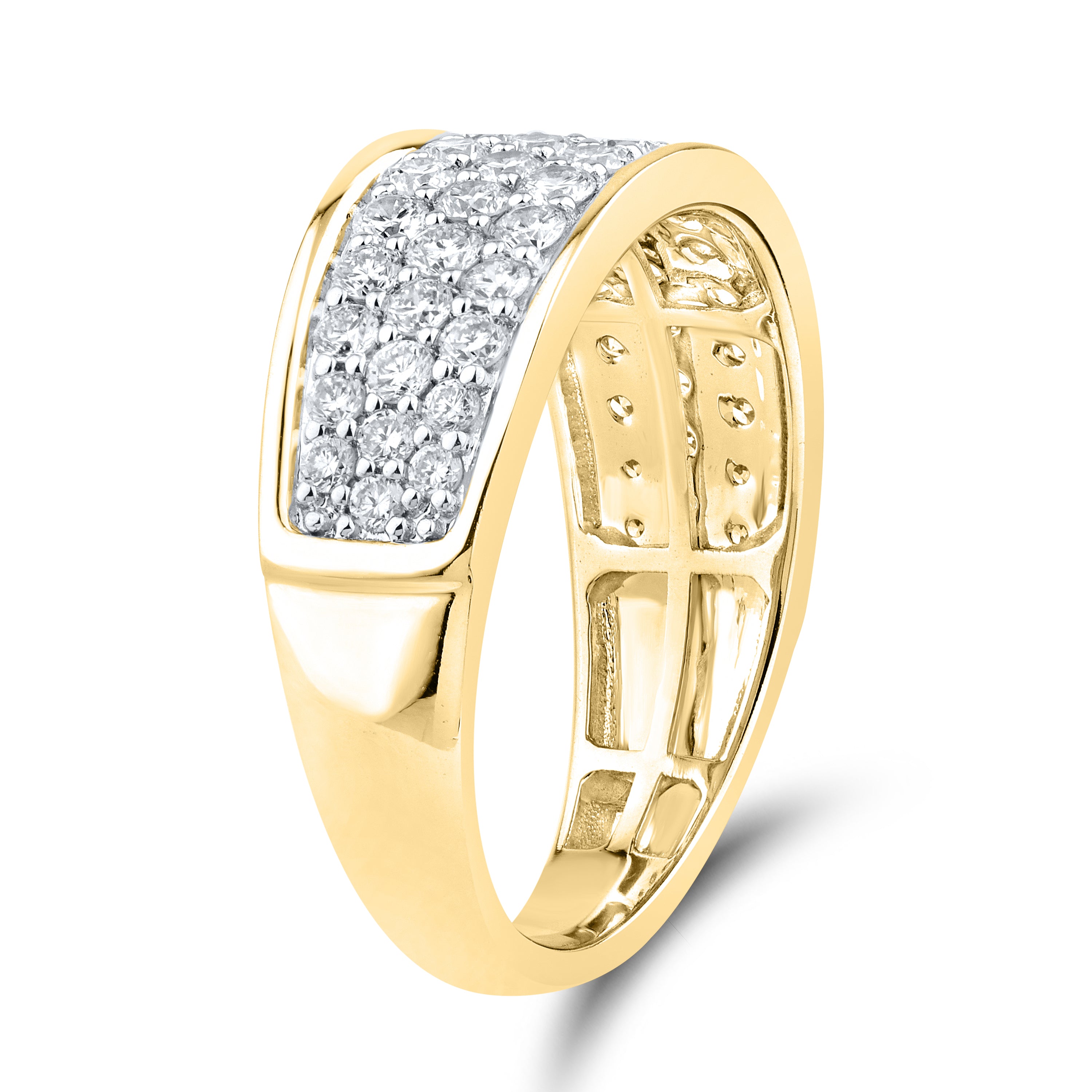 14kt Yellow Gold 1 CTW Lab Diamond Ladies Band