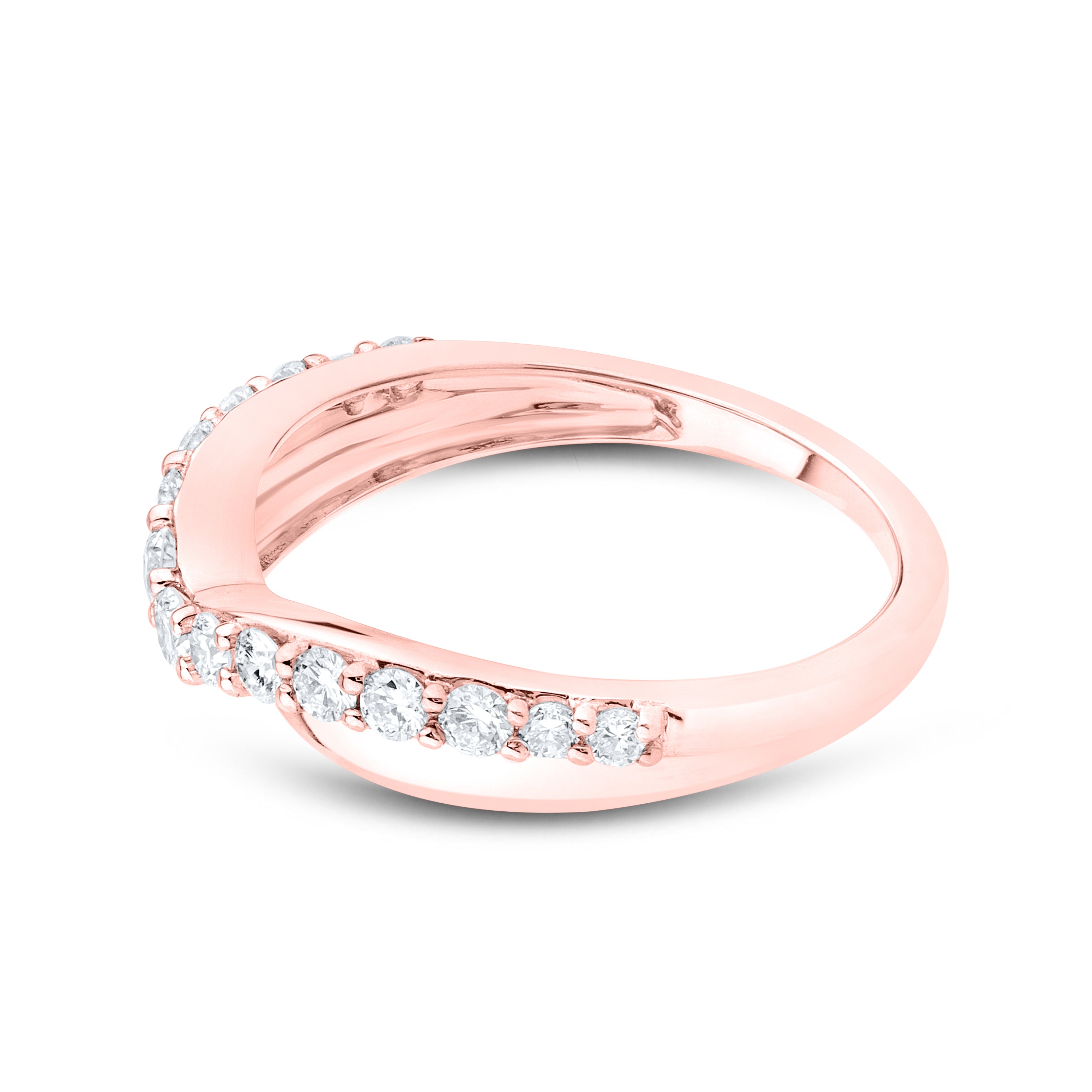 14k Rose Gold 0.50 ctw lab diamond band