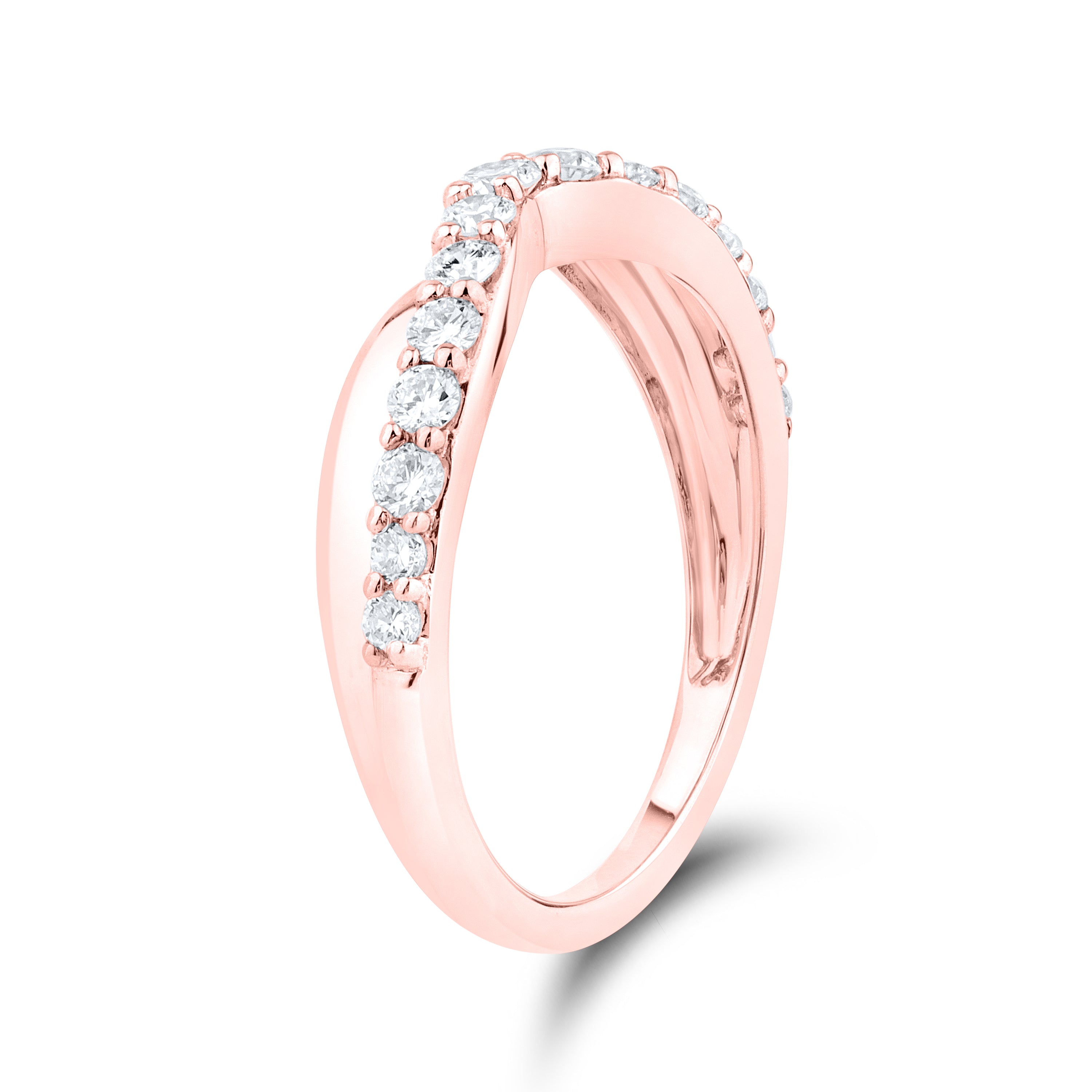 14k Rose Gold 0.50 ctw lab diamond band