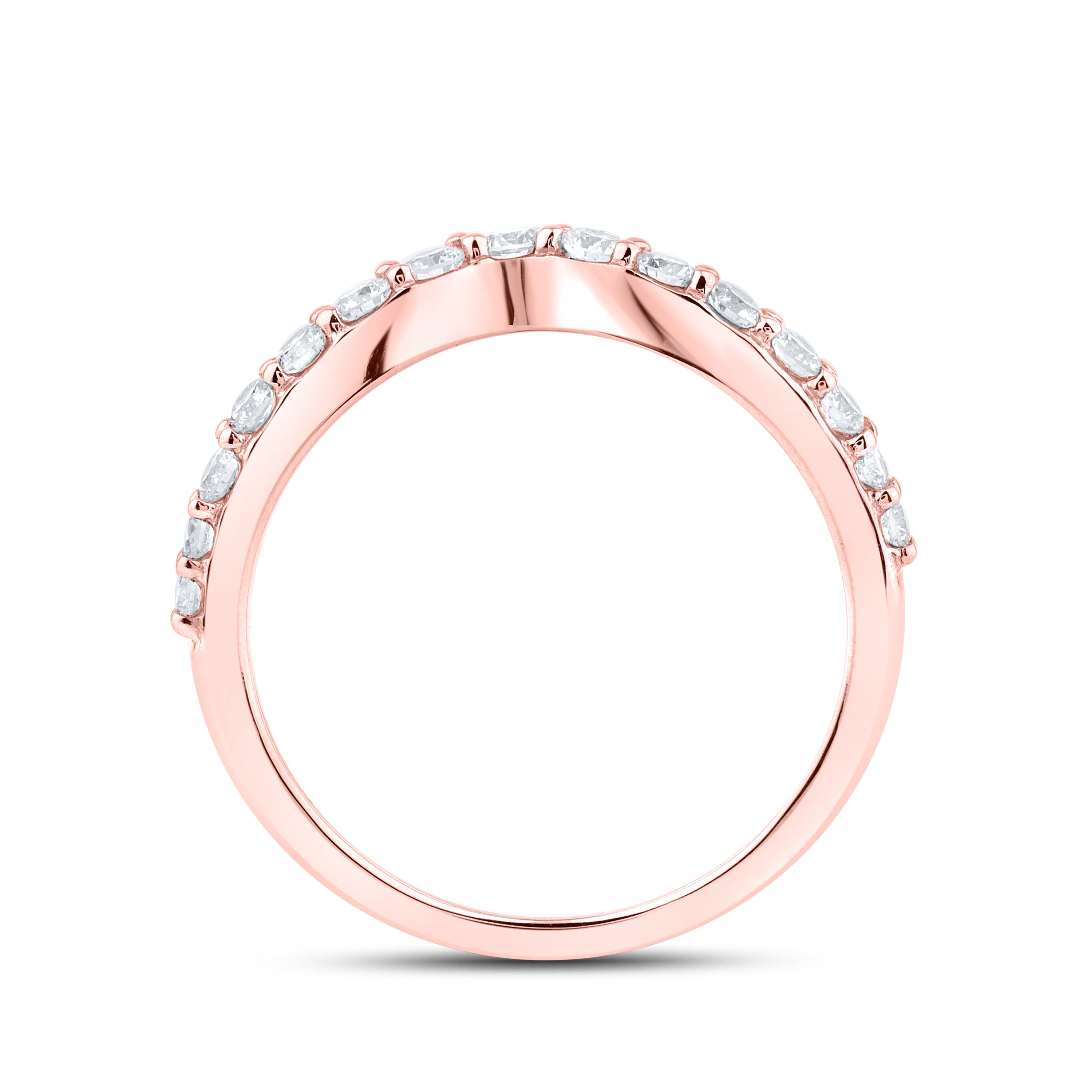 14k Rose Gold 0.50 ctw lab diamond band