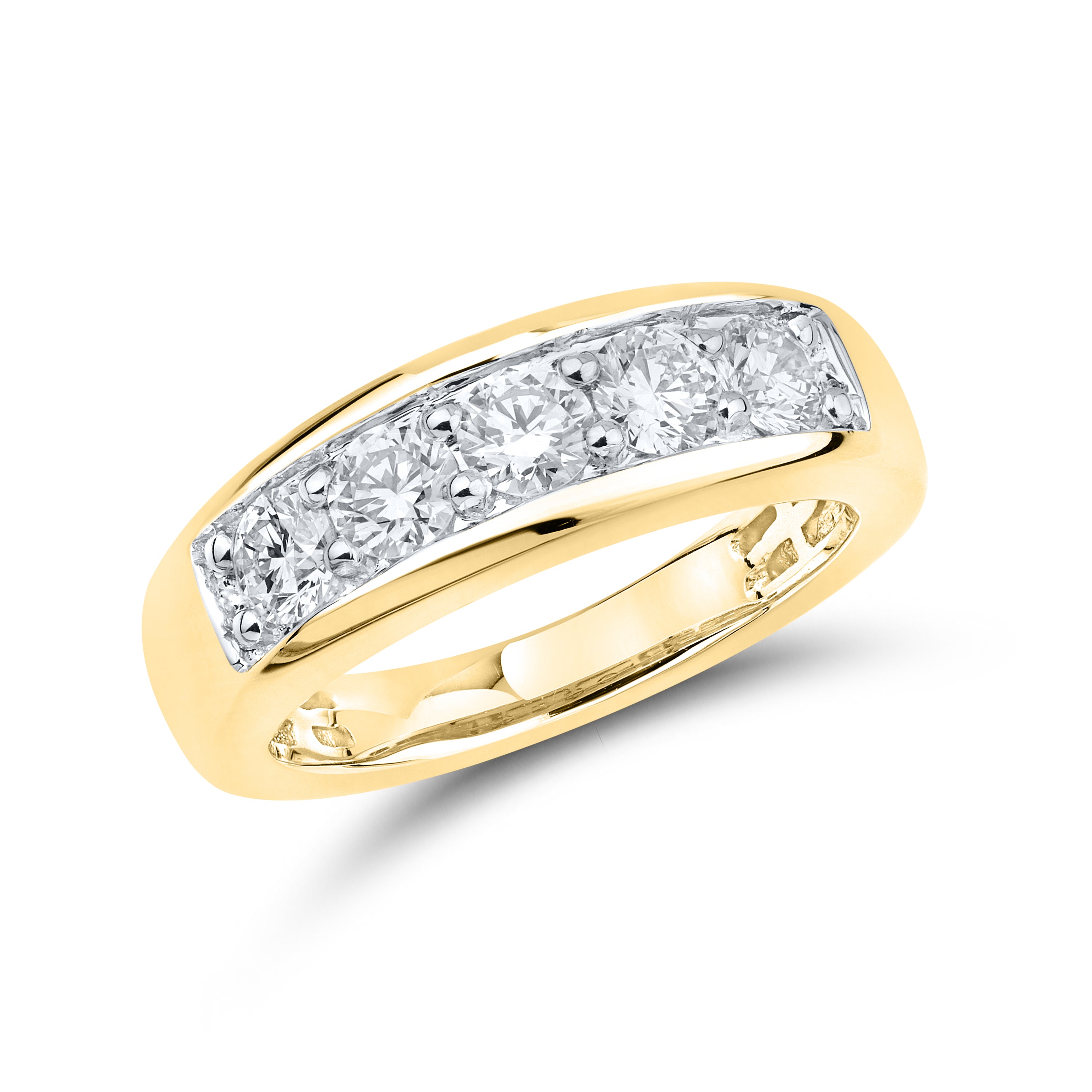 14kt Yellow Gold 1.45 CTW Lab Diamond Men's Band