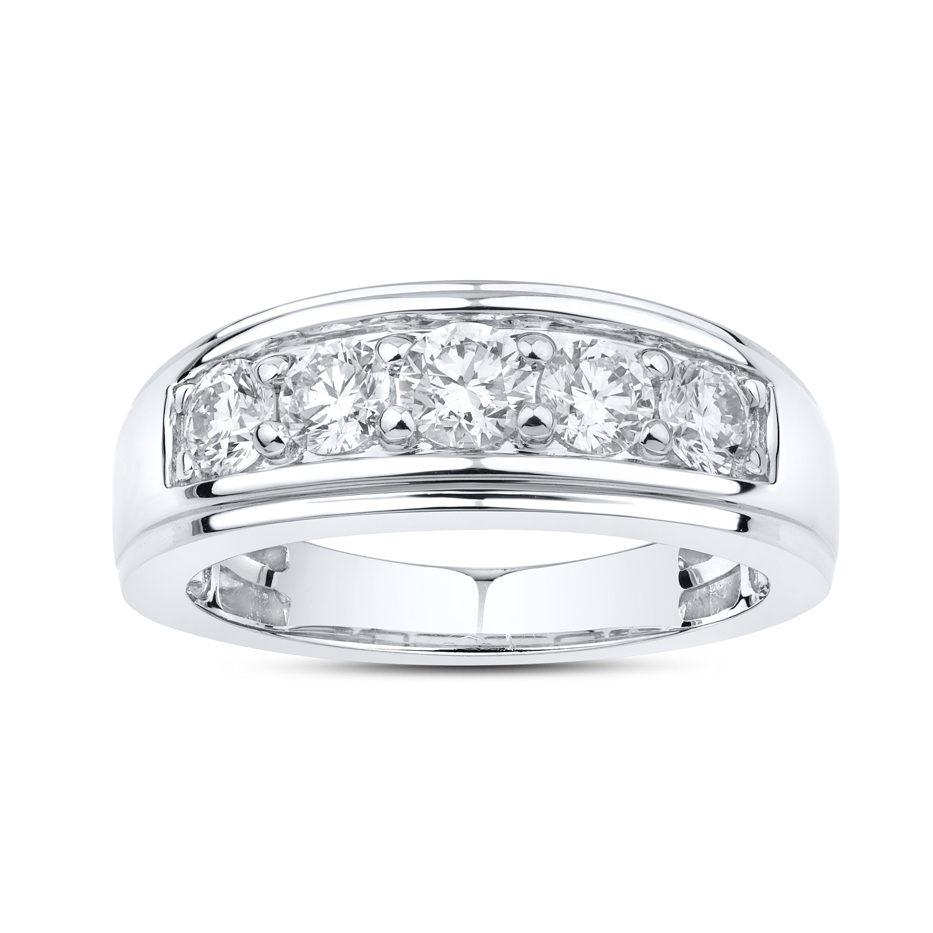 14kt White Gold 1.48 CTW Lab Diamond Men's Band