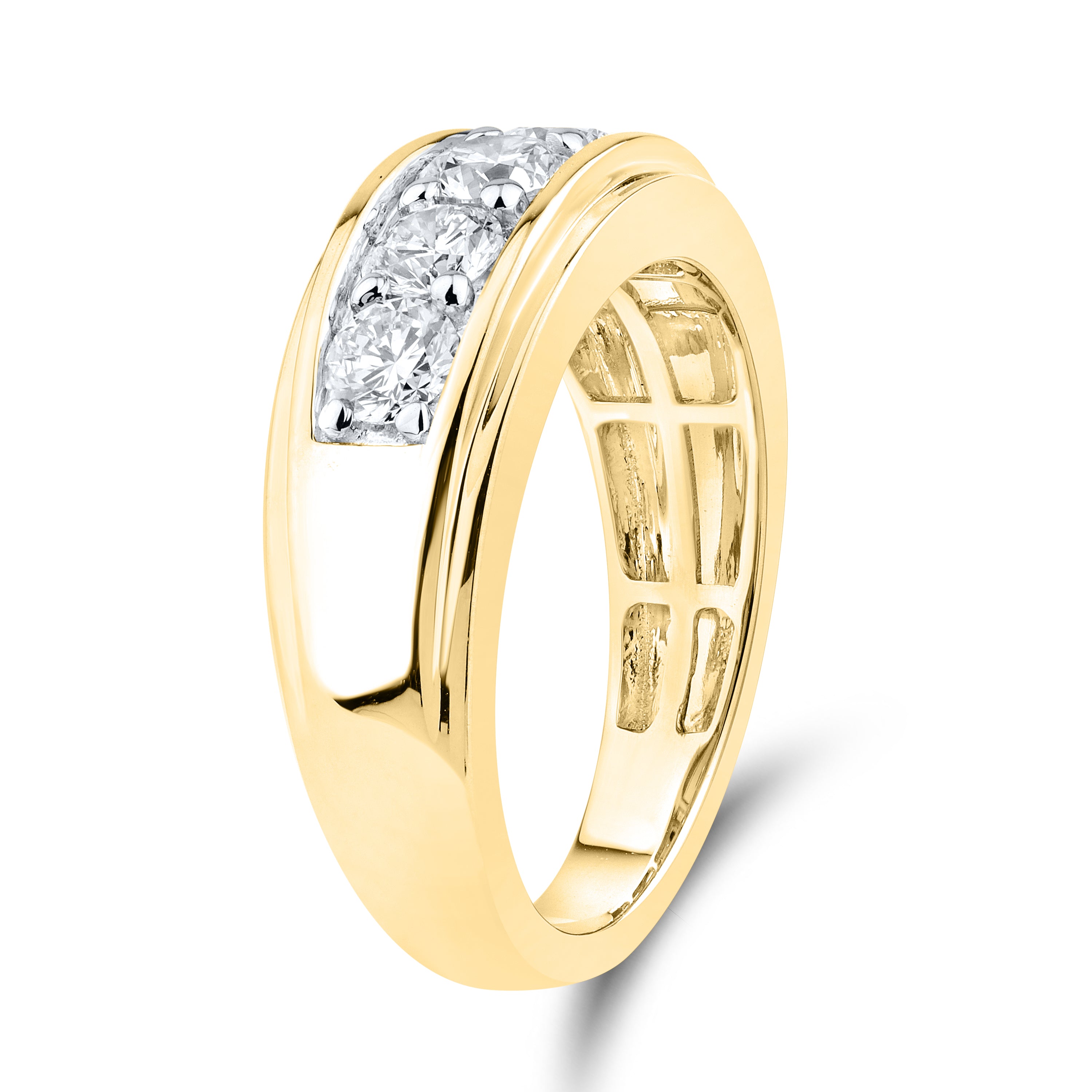 14kt Yellow Gold 1.48 CTW Lab Diamond Men's Band