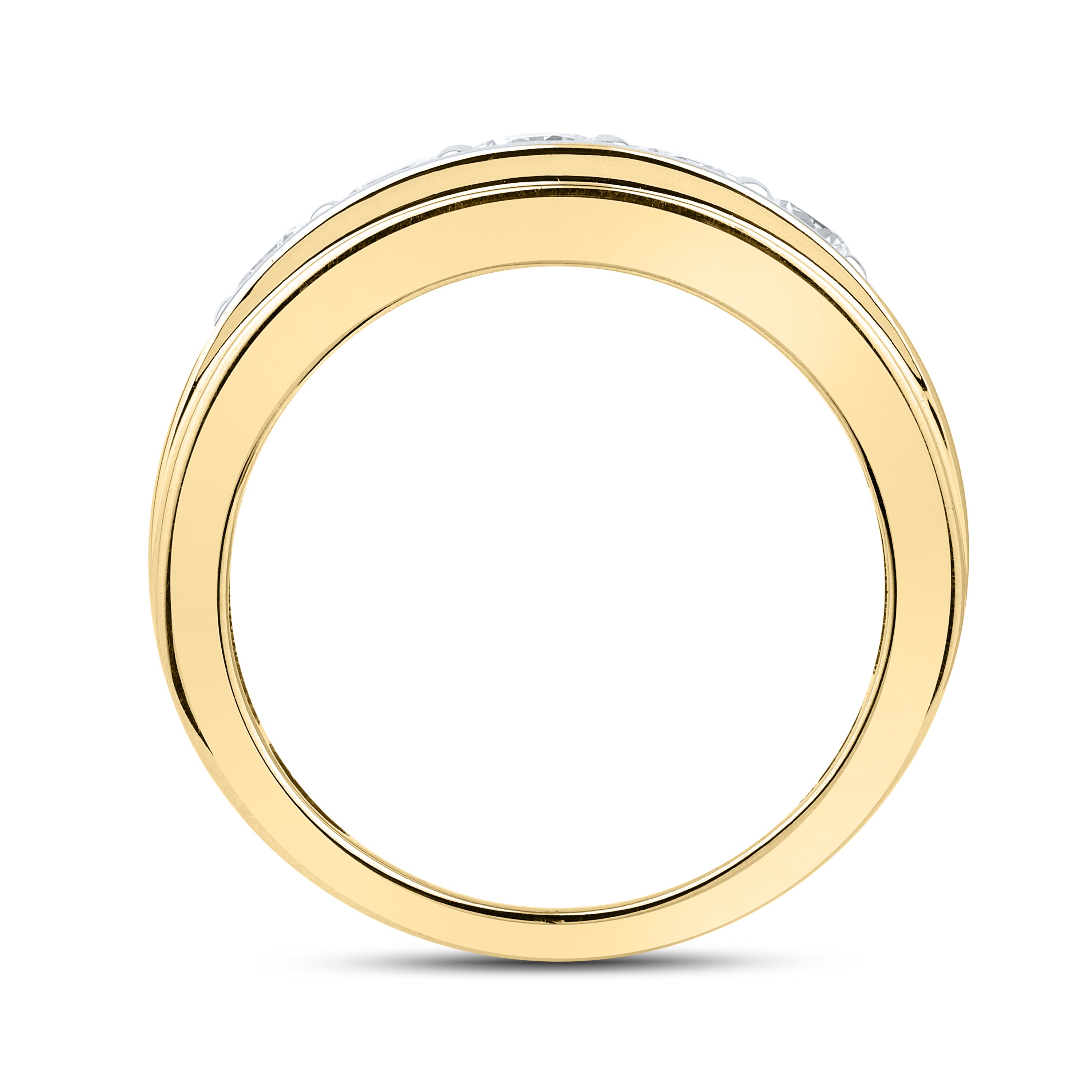 14kt Yellow Gold 1.48 CTW Lab Diamond Men's Band
