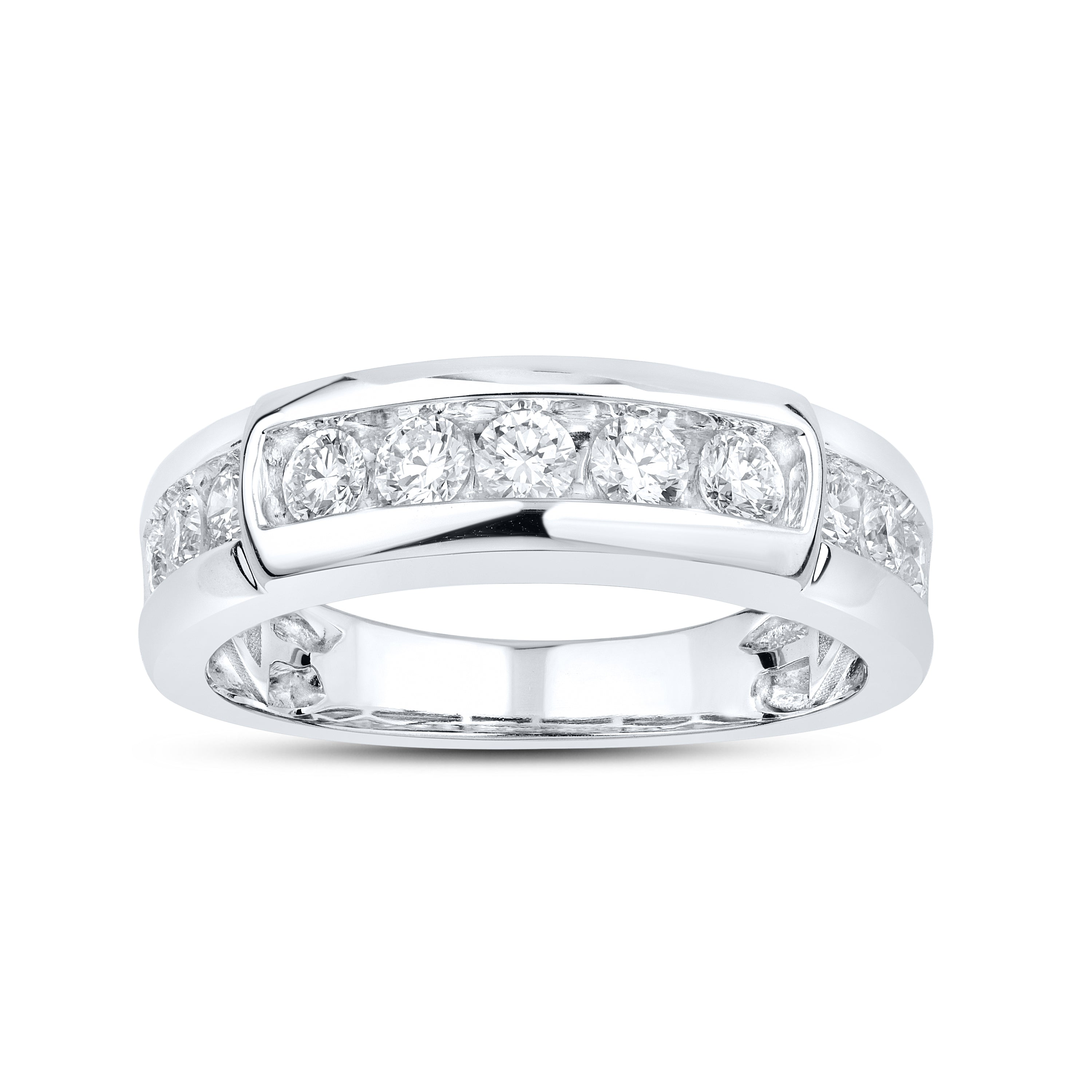 14kt White Gold 1 CTW Lab Diamond Men's Band