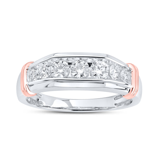 14kt White and Rose Gold 0.75 CTW Lab Diamond Band