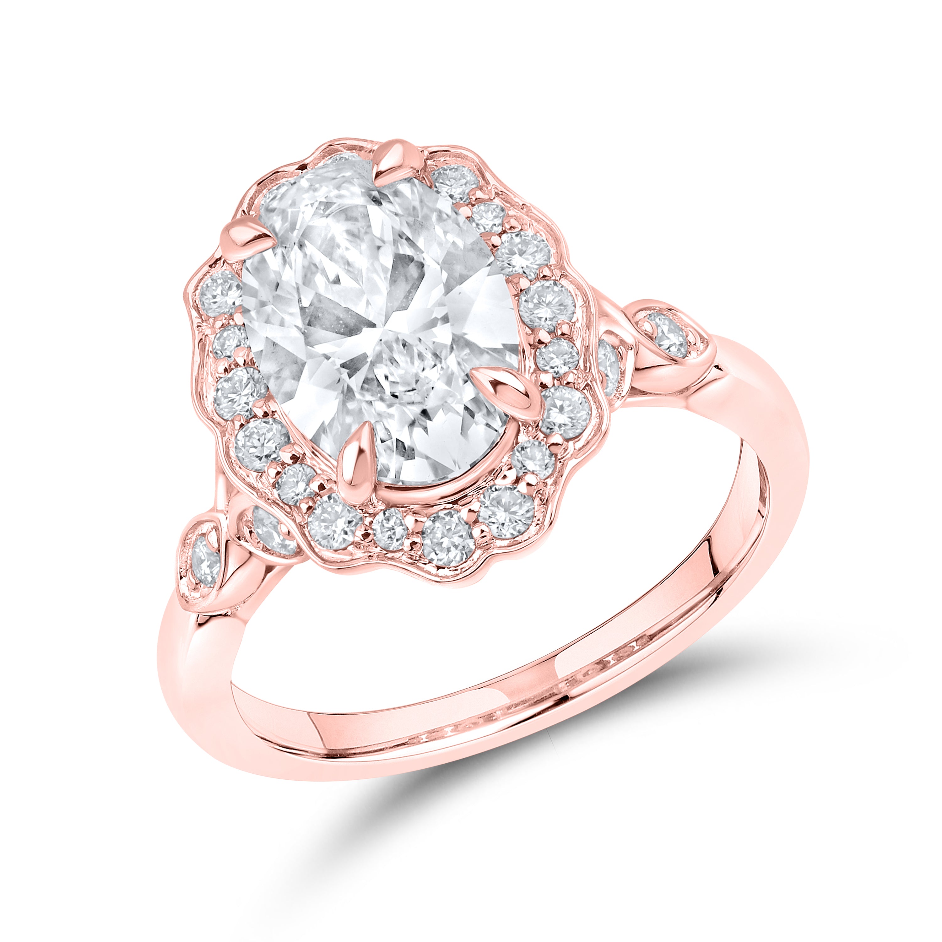14kt Rose Gold 2.33 CTW Lab Diamond Engagement Ring