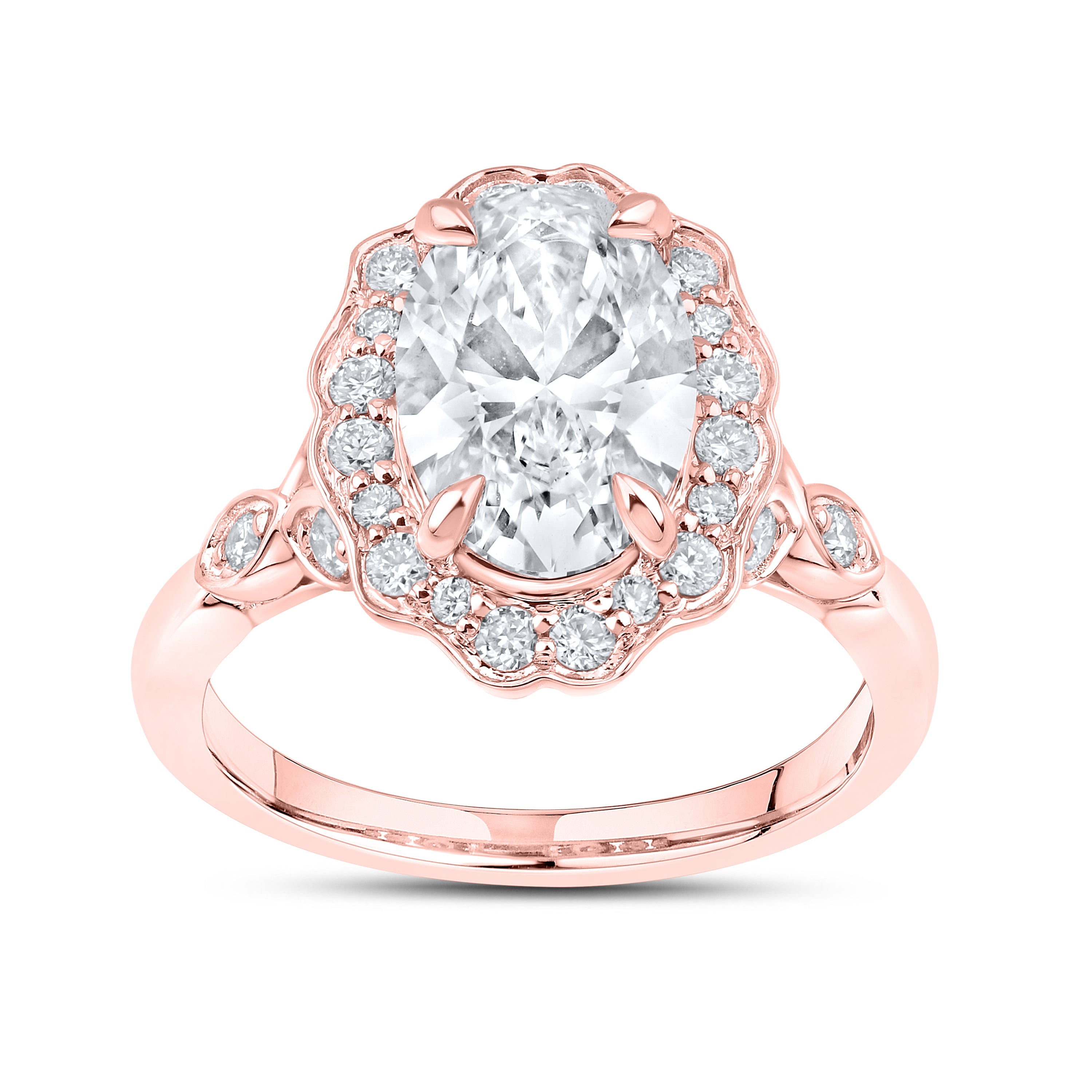 14kt Rose Gold 2.33 CTW Lab Diamond Engagement Ring