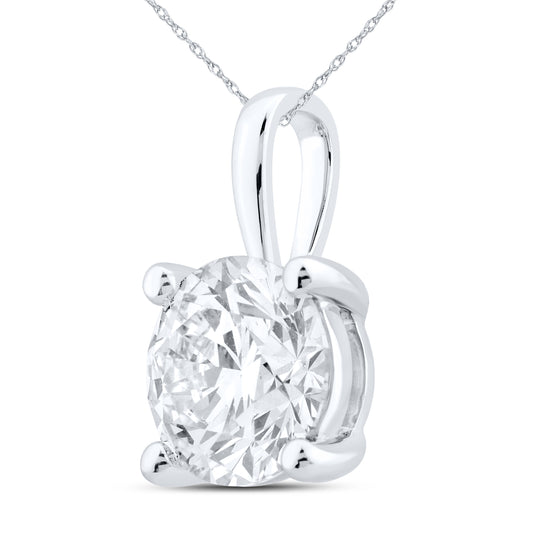 14kt White Gold 2.03 CTW lab diamond Pendant