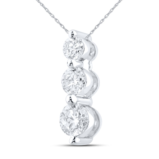 14kt White Gold 1.00 CTW Lab Diamond Pendant