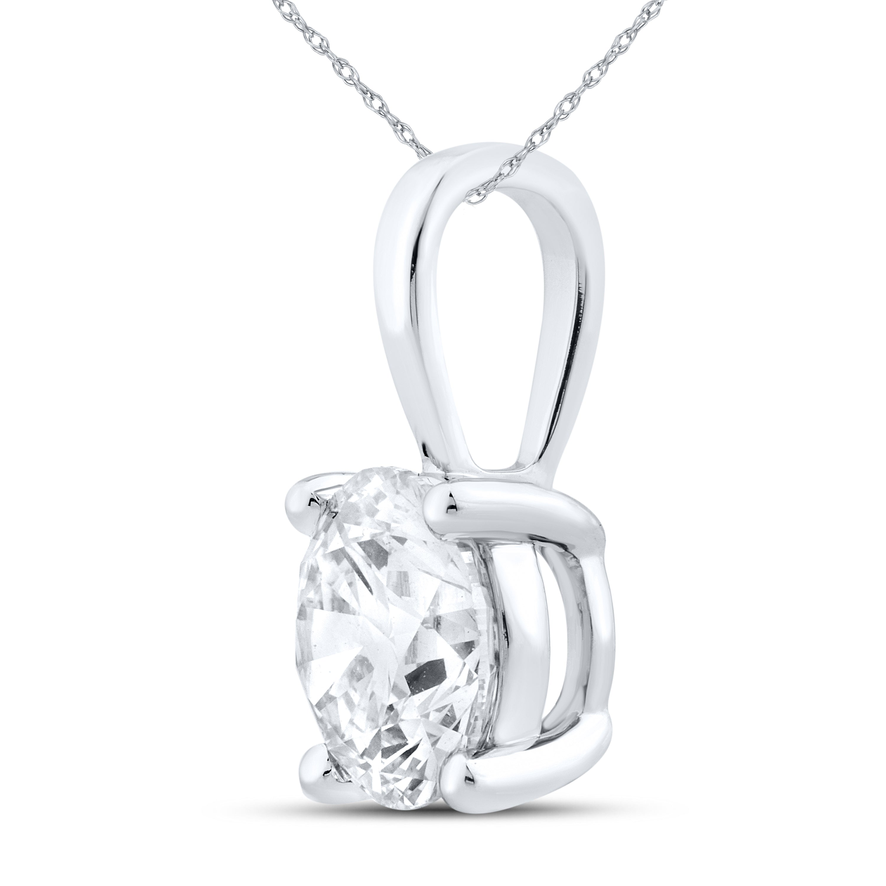 14kt White Gold 1.05 CTW lab diamond Pendant