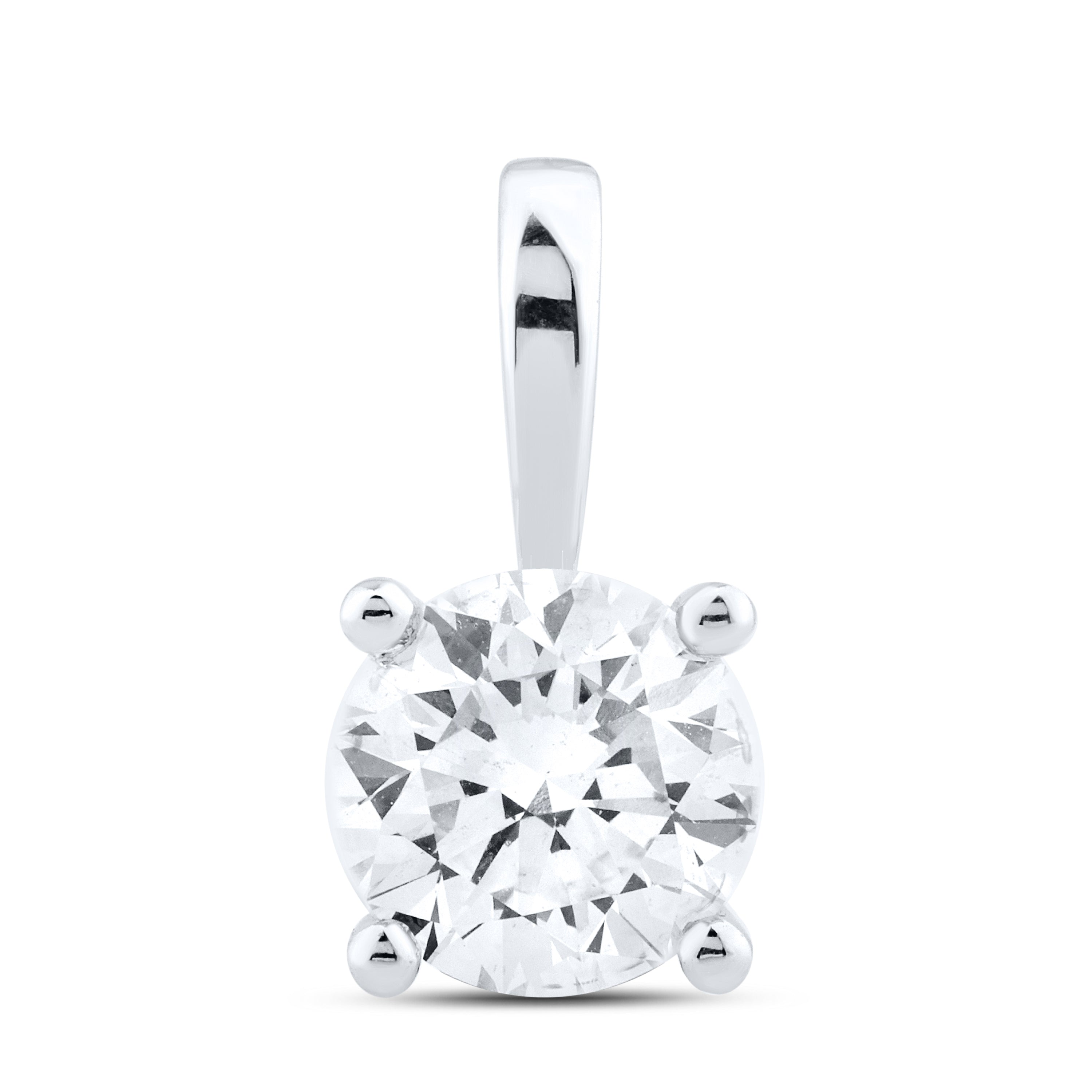 14kt white gold 0.96 ctw lab diamond pendent, 10kt chain
