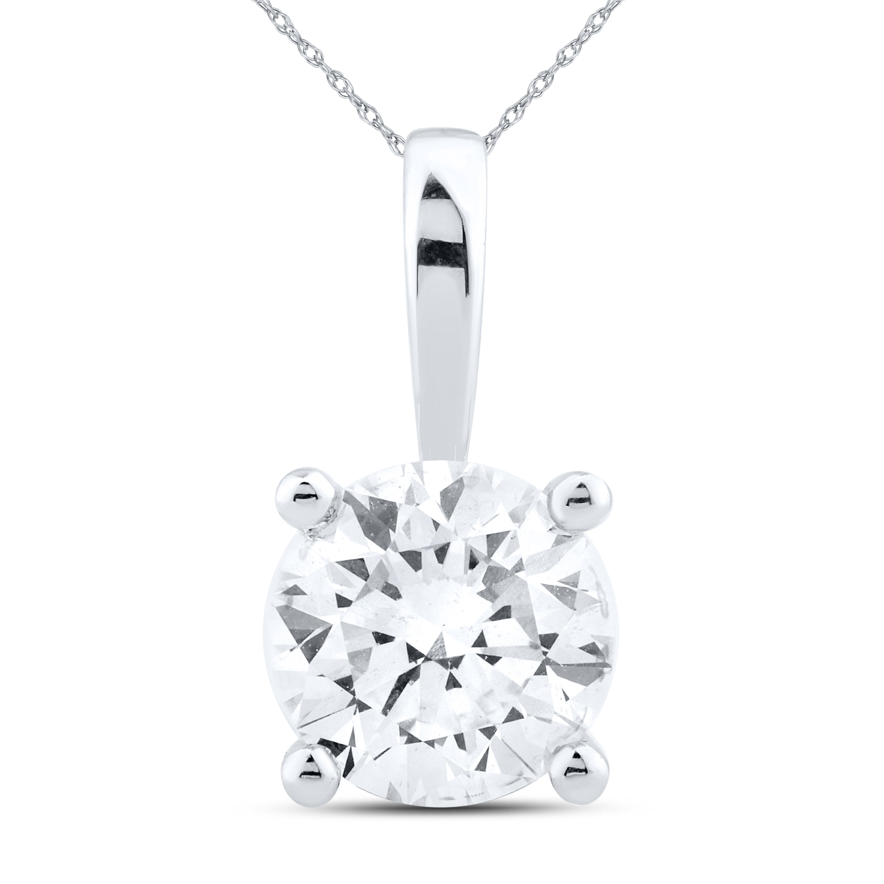 14kt White Gold 1.05 CTW lab diamond Pendant