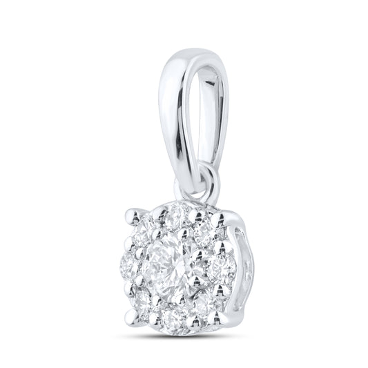 14kt White Gold 0.20 CTW Lab Diamond Pendant