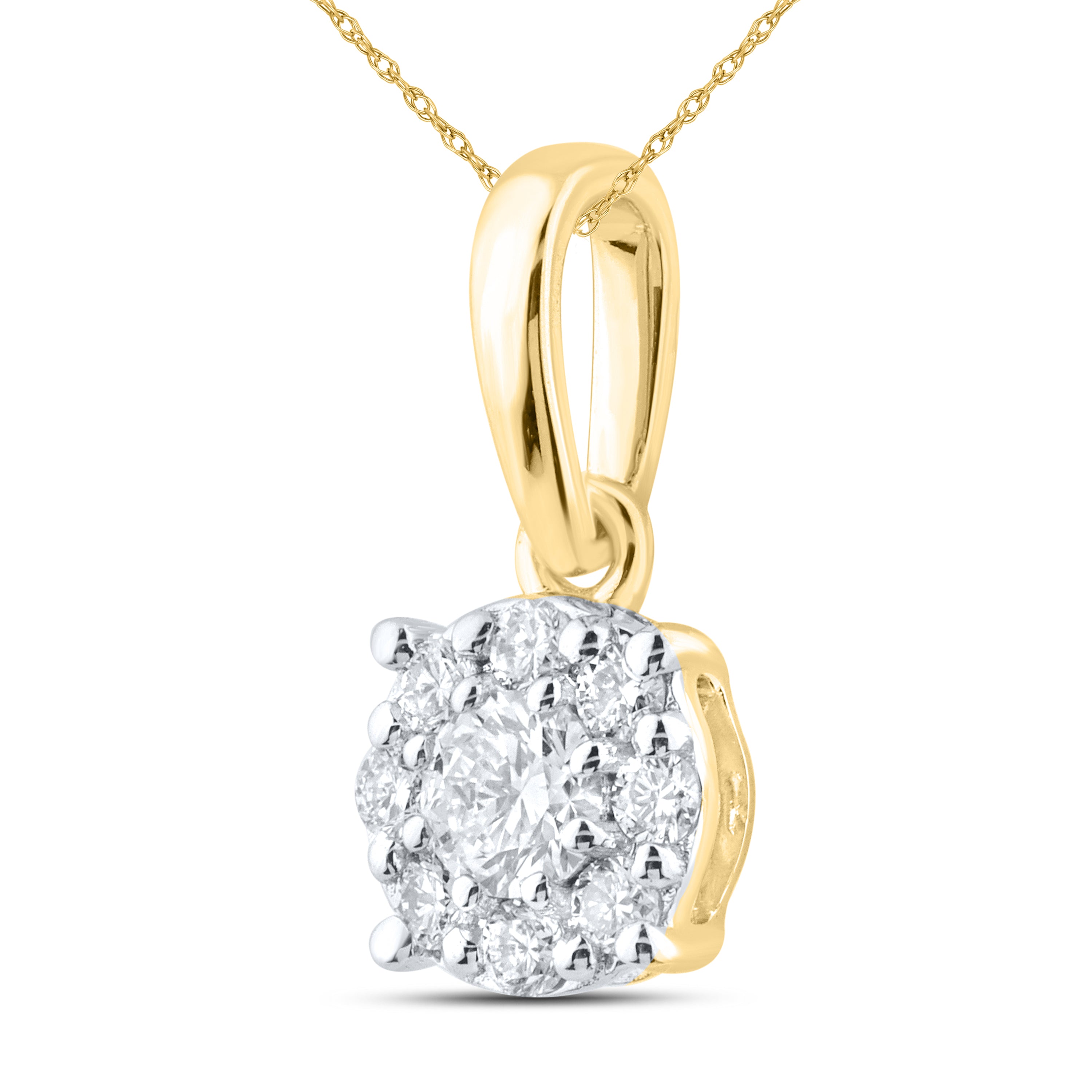 14kt Yellow Gold 0.22 CTW Lab Diamond  Pendant