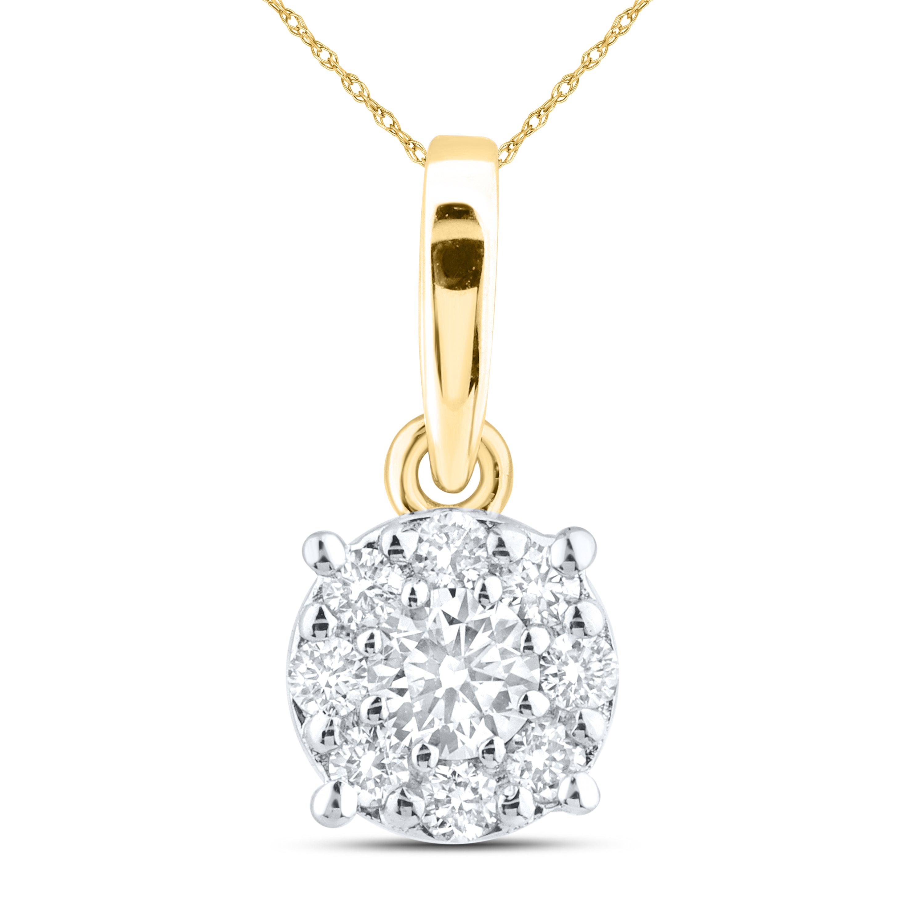 14kt Yellow Gold 0.22 CTW Lab Diamond  Pendant