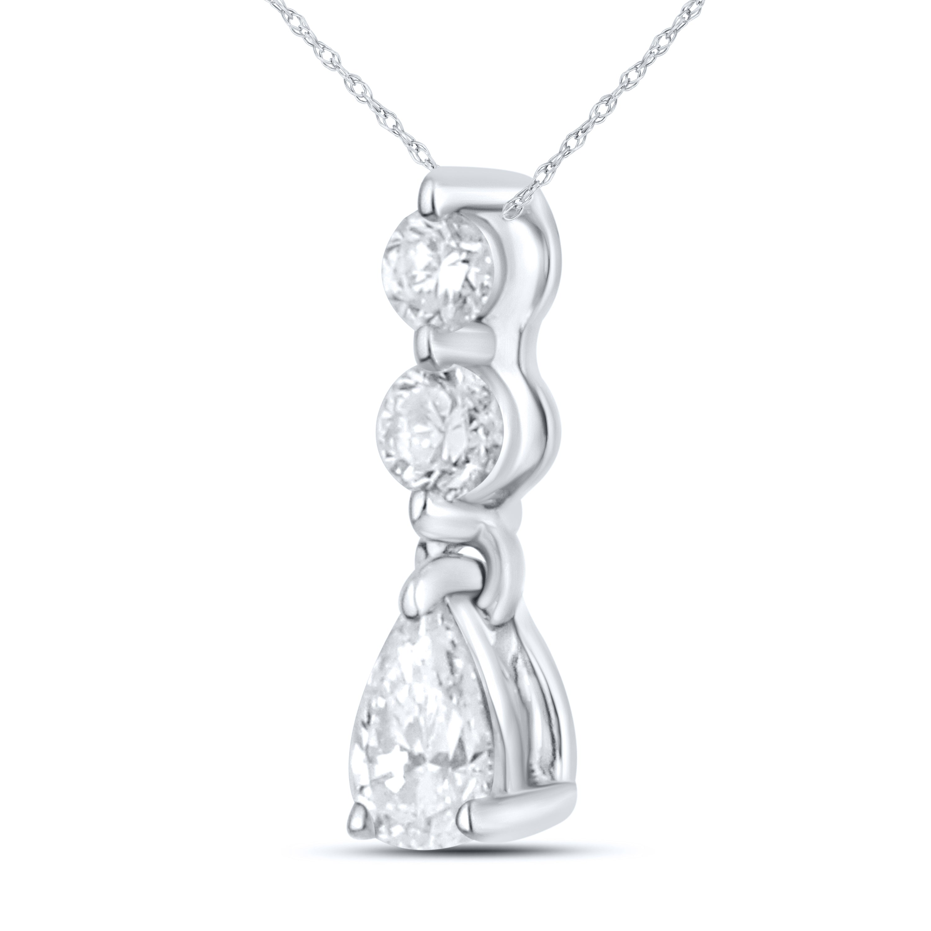 14kt White Gold 0.13 CTW Lab Diamond Pendant