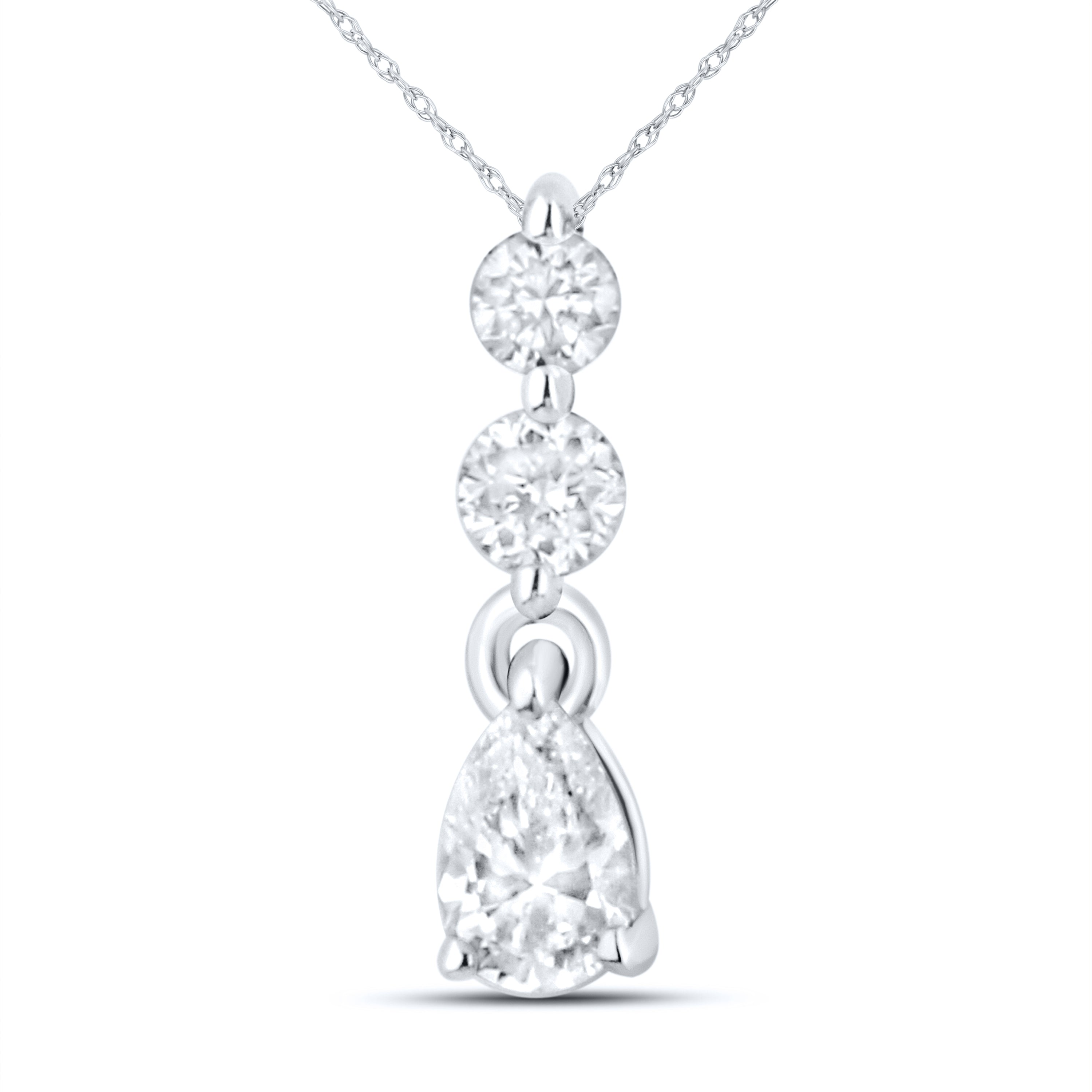 14kt White Gold 0.13 CTW Lab Diamond Pendant