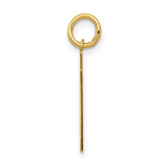 14kt Yellow Gold Small Polished Number 87 Charm
