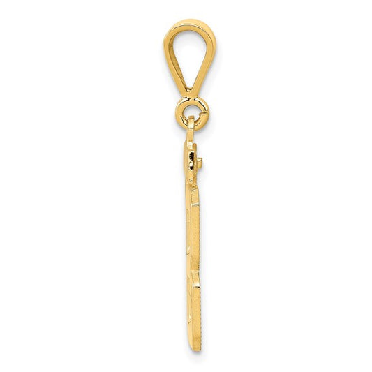 14kt Yellow Gold Medium Polished Number 88 Charm