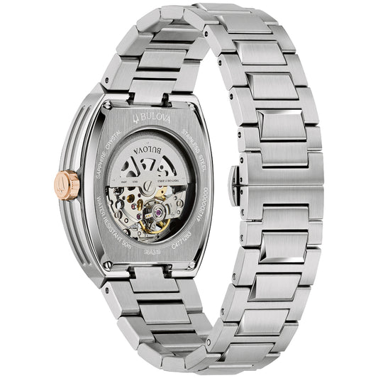 Bulova Maquina Automatic Blue Dial Stainless Steel Bracelet Watch 40mm