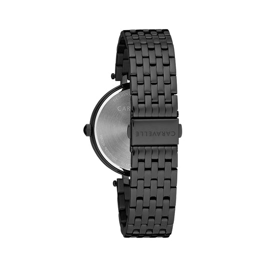 Ladies' Caravelle by Bulova Crystal Accent Black IP Watch