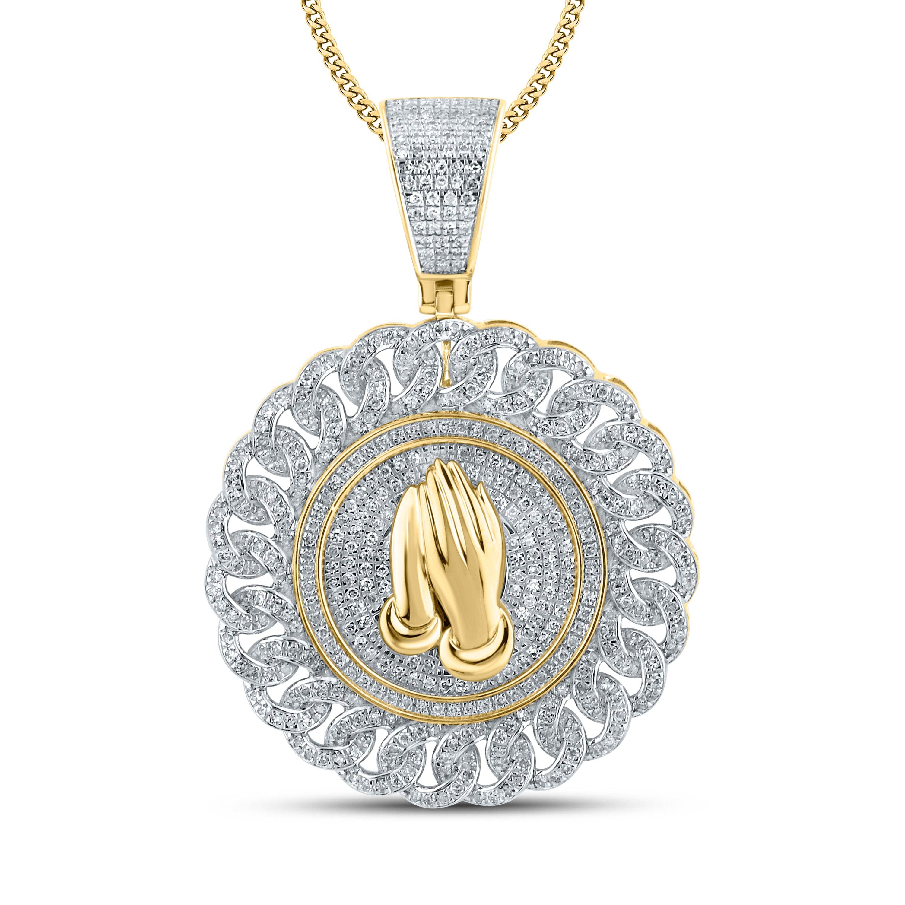 10KT YELLOW GOLD 1.19 CTW NATURAL DIAMOND CHARM