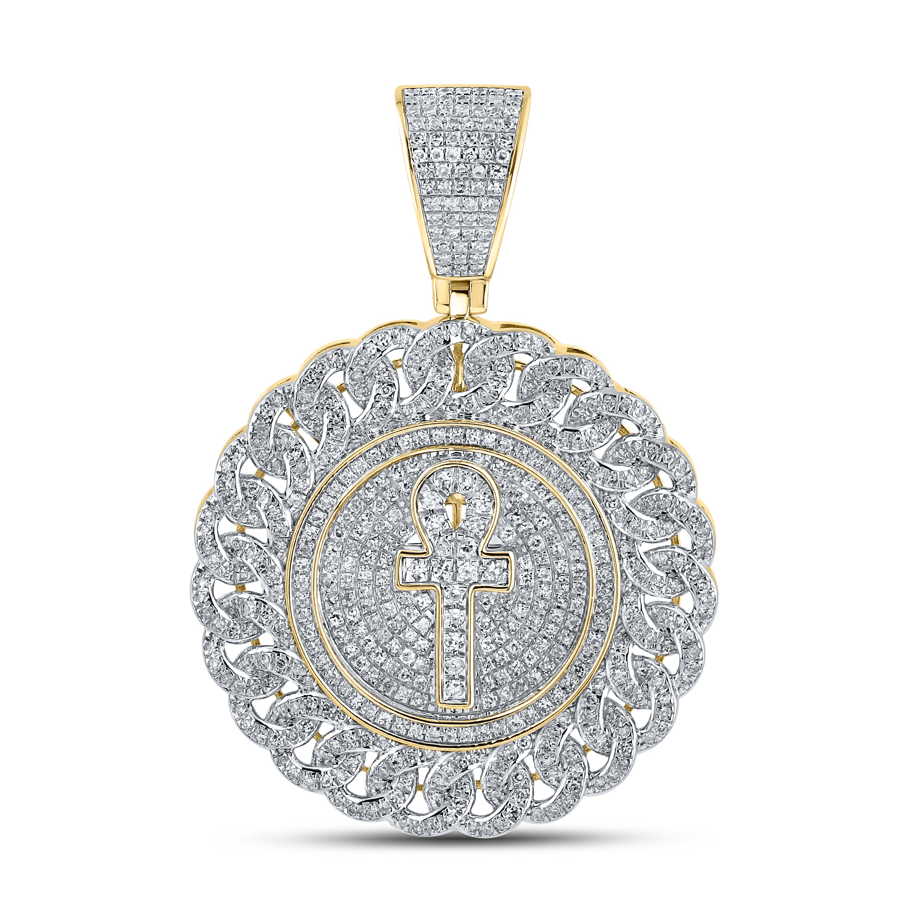 10KT YELLOW GOLD 1.34 CTW NATURAL DIAMOND CHARM