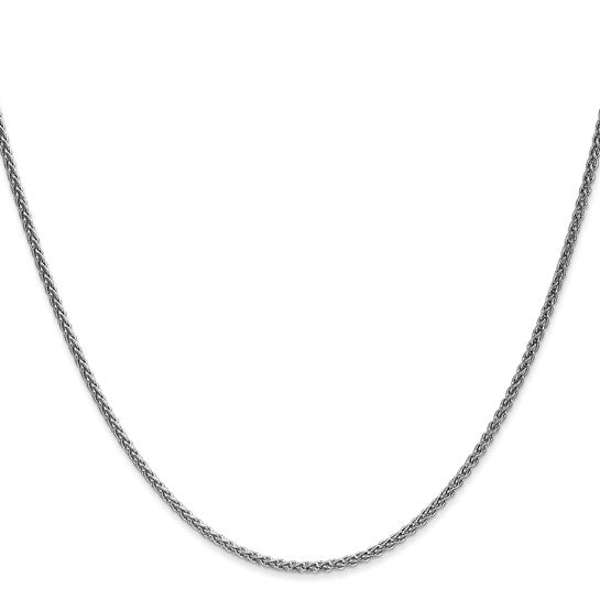 14kt White Gold 26 inch 1.7mm Spiga with Lobster Clasp Chain