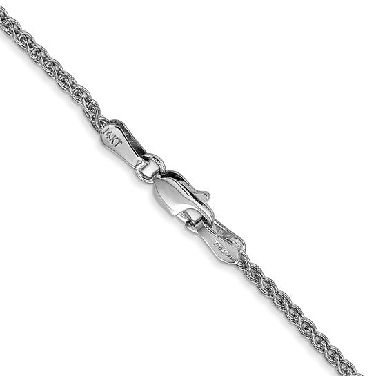 14kt White Gold 30 inch 1.7mm Spiga with Lobster Clasp Chain