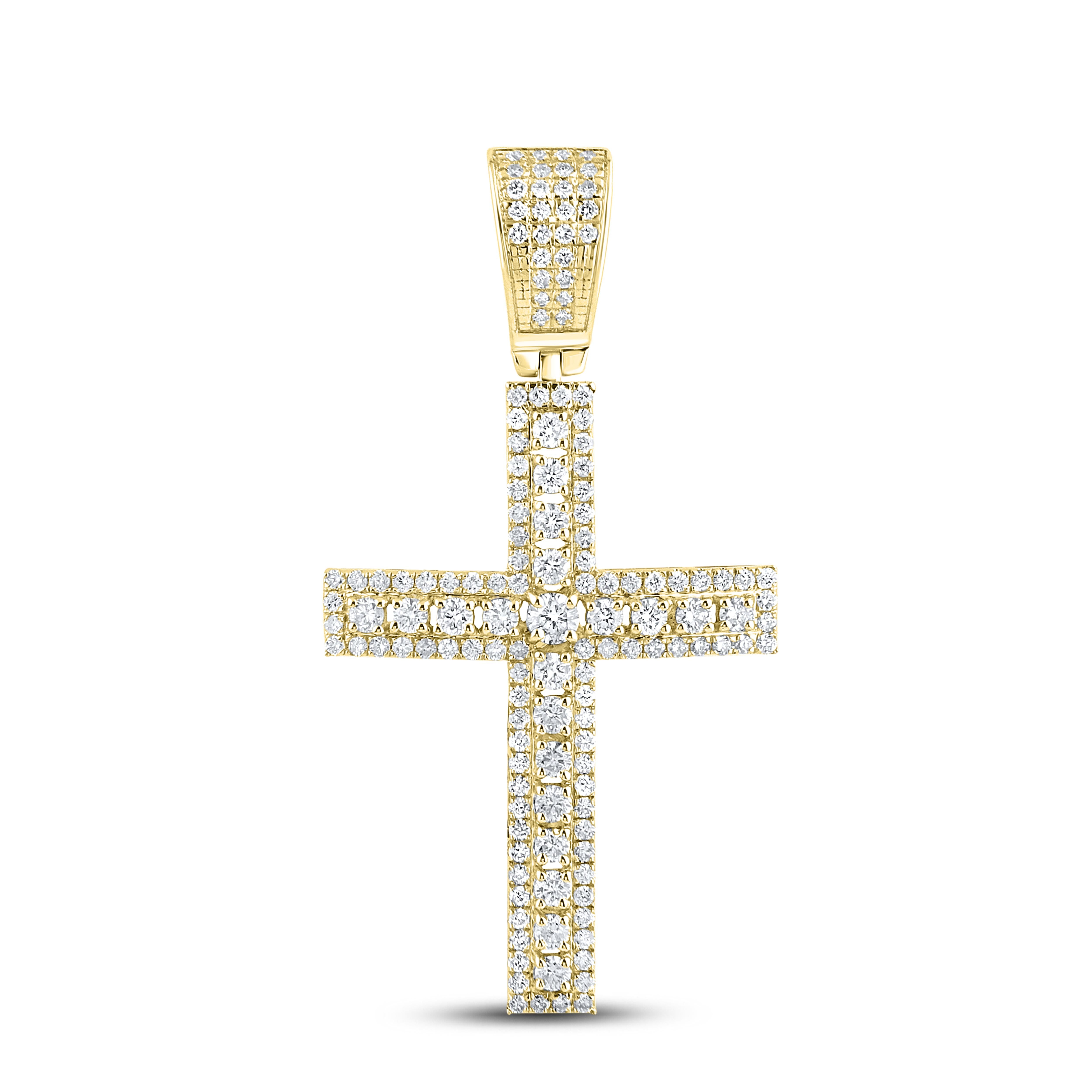 10kt Yellow Gold 1.00 ctw Diamond Cross