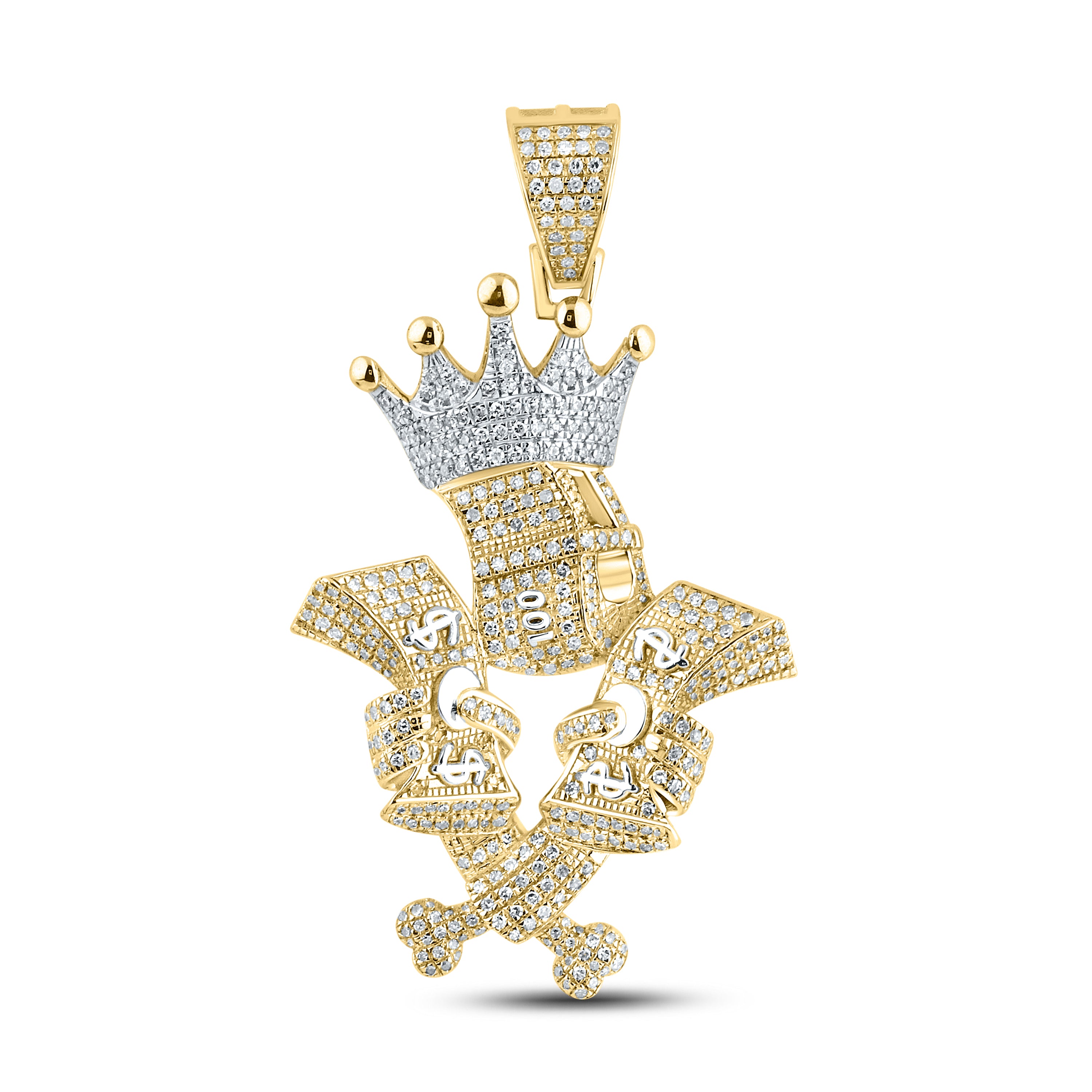 10kt Yellow Gold 0.96 CTW Diamond Money Charm