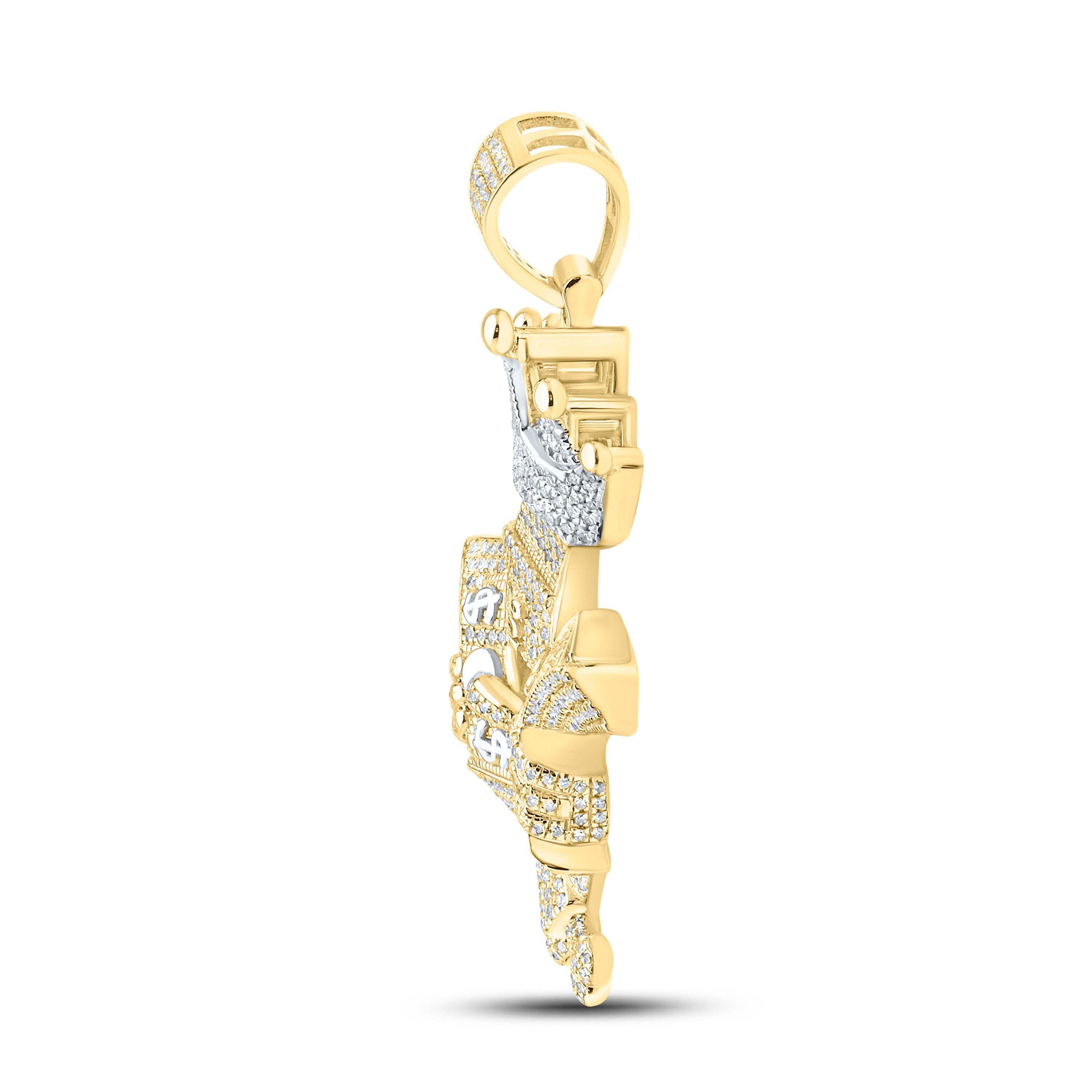 10kt Yellow Gold 0.96 CTW Diamond Money Charm