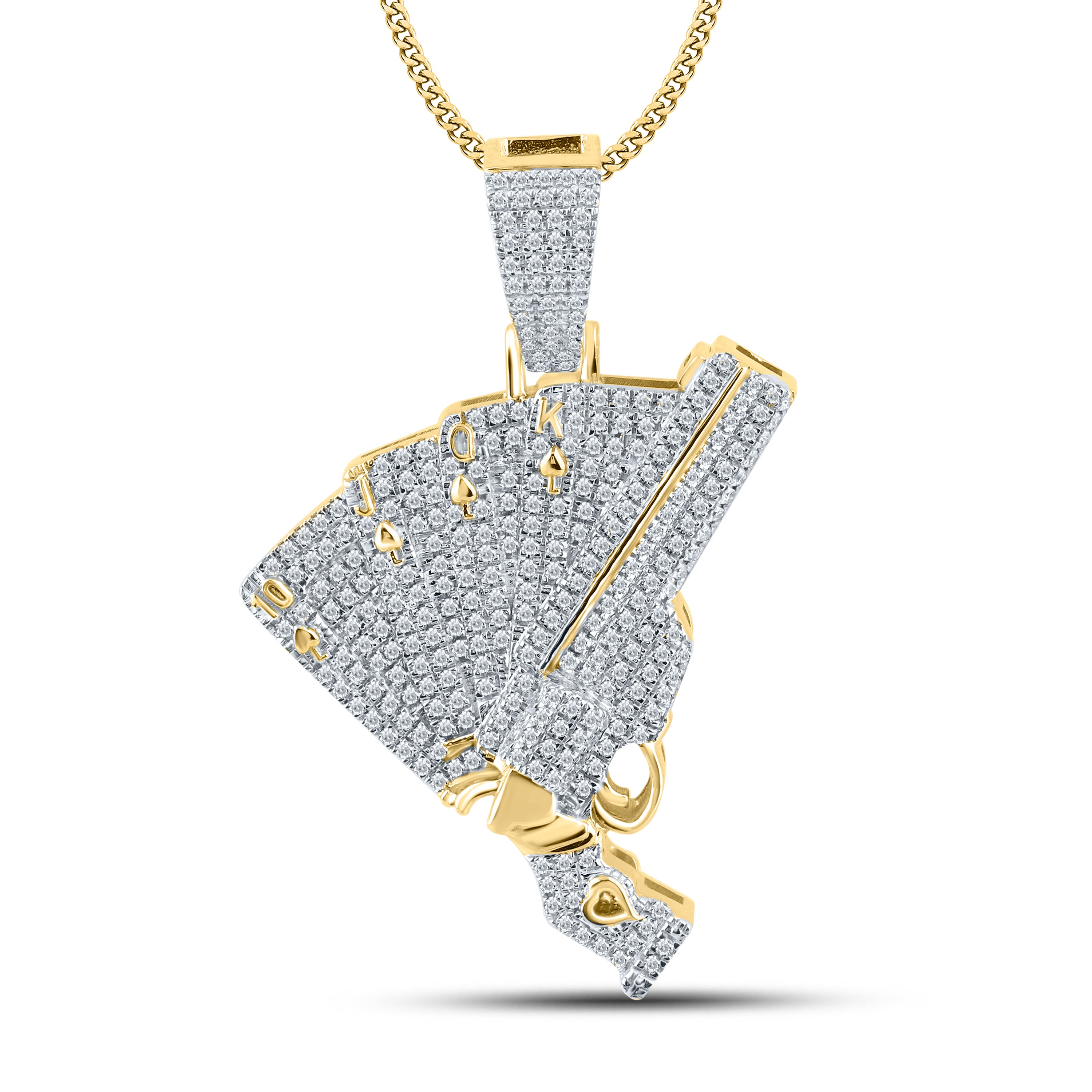 10kt Yellow Gold 0.88 CTW Natural Diamond Charm