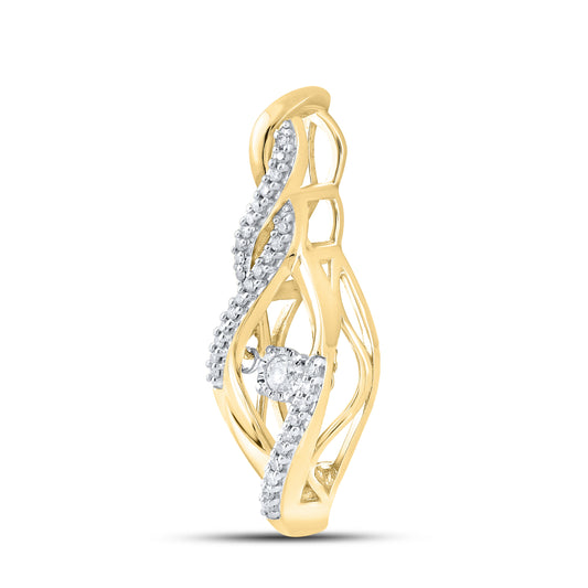 10K Yellow Gold 0.16 ctw Diamond Pendant