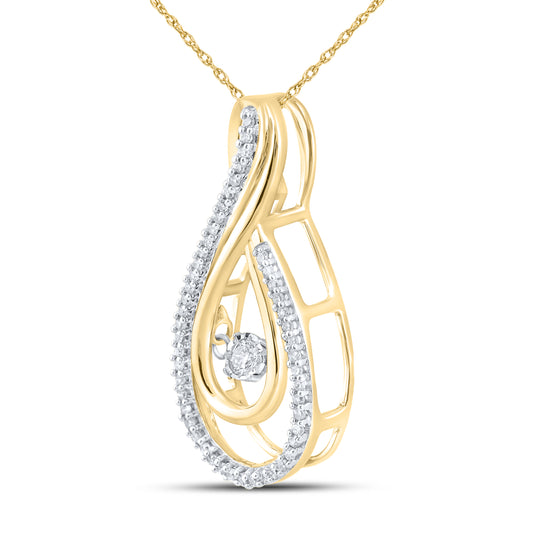10k Yellow Gold 0.20ctw Diamond Pendant