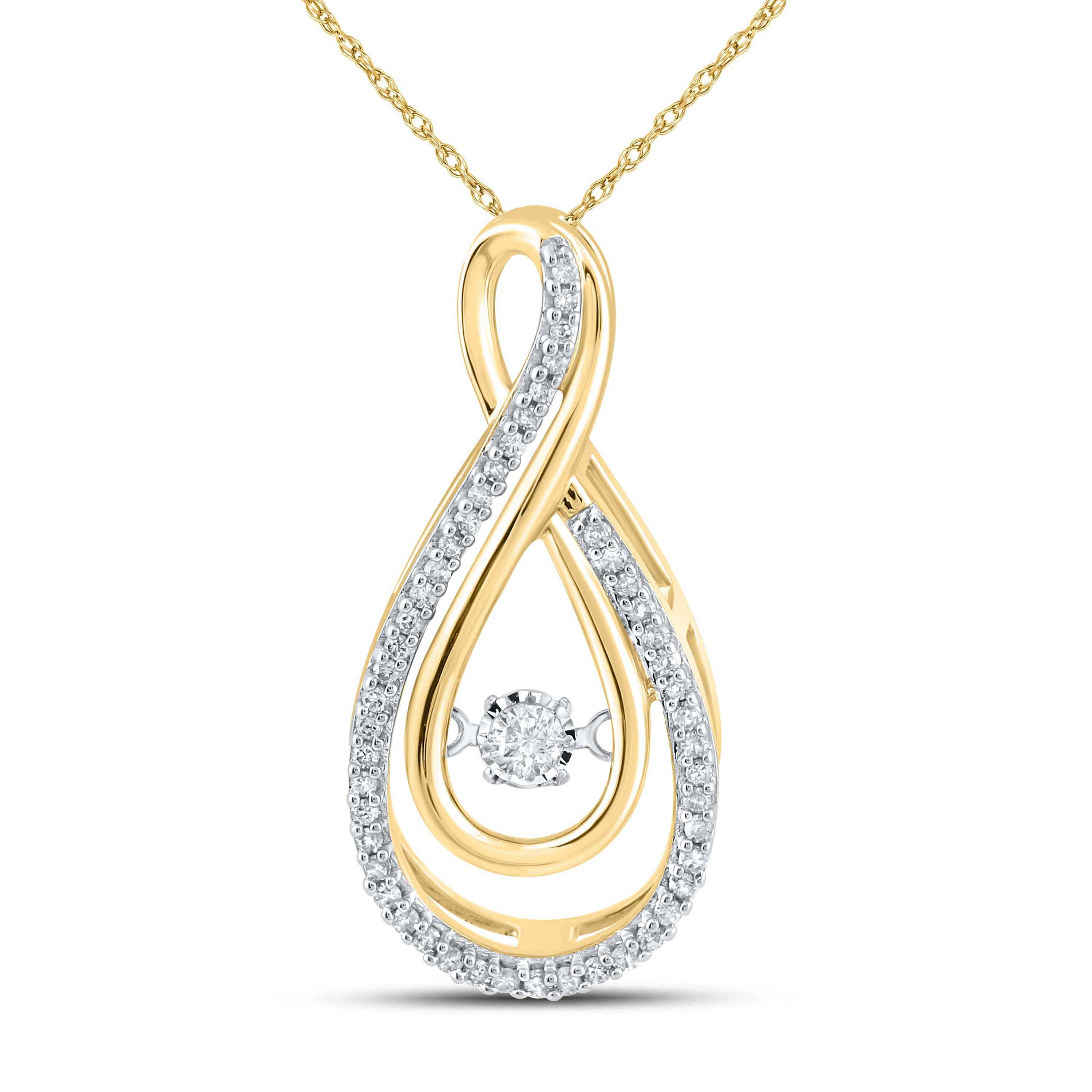10k Yellow Gold 0.20ctw Diamond Pendent