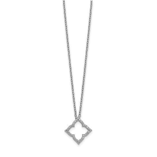 14kt White Gold Diamond 18 inch Necklace